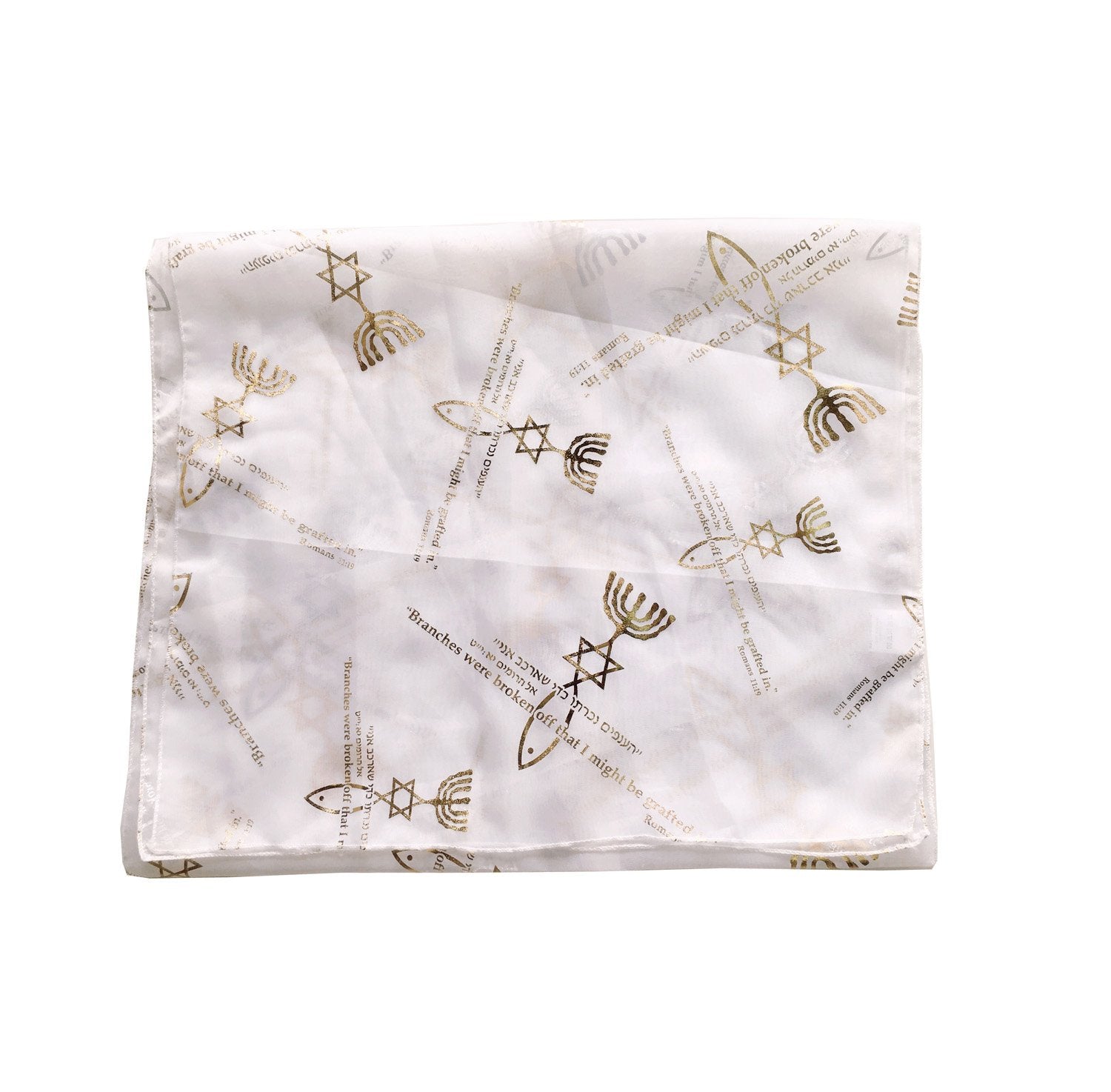 Holy Land Market Messianic Seal Head Scarf or Shawl - Model I - 100% Polyester, Hand wash (180 x 120 cm OR 20 x 60 inches)、mySite、topwebapps