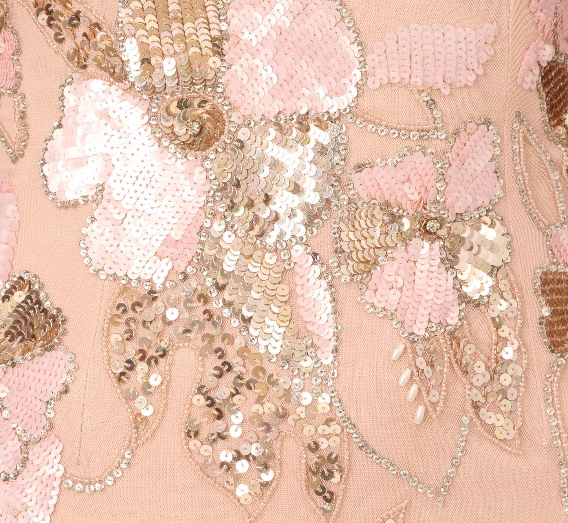 Sleeveless Square Neck Floral Beaded Column Gown In Pink、mySite、solidvoid