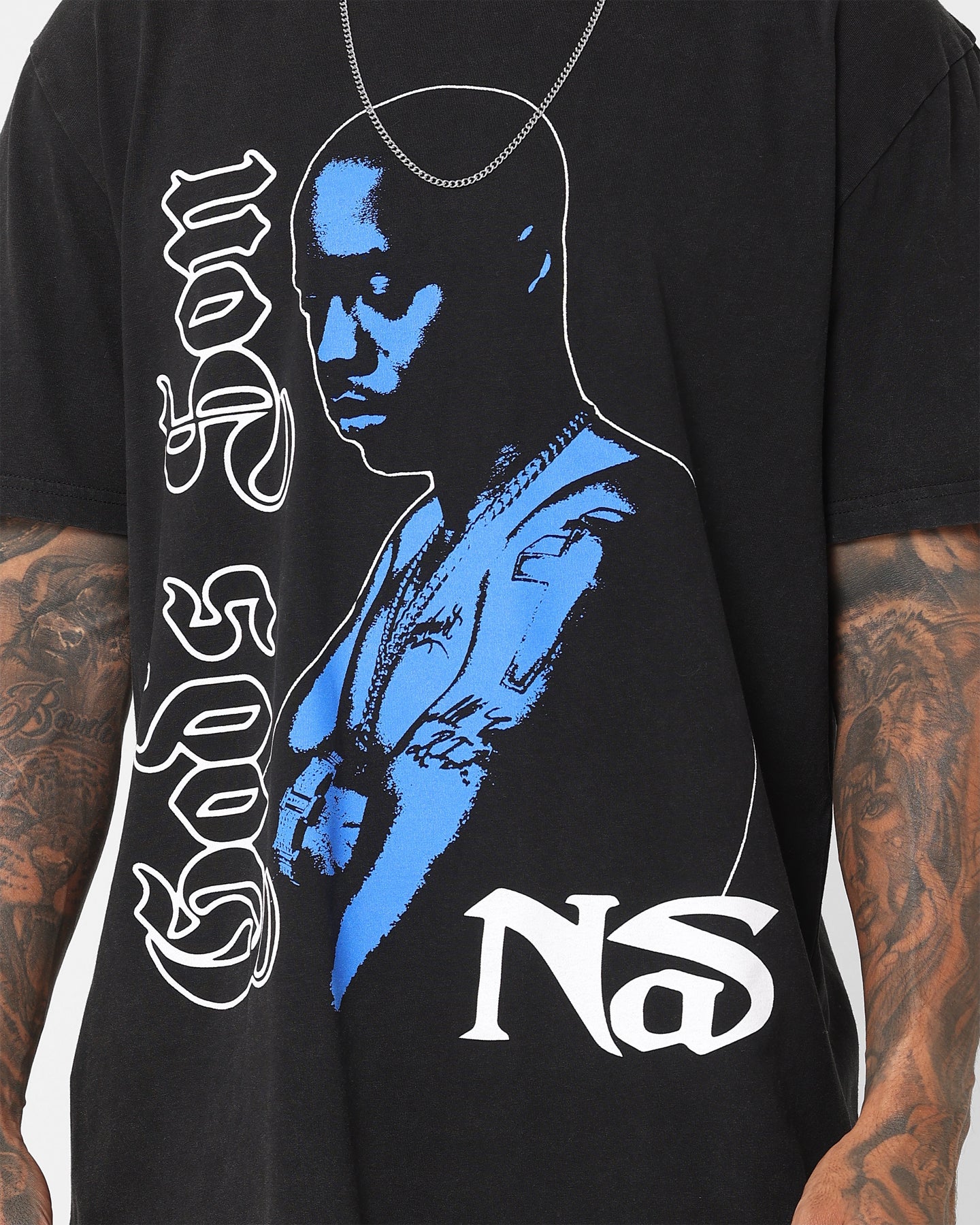 Nas Gods Son Black T-Shirt Washed Black、mySite、zt4zffjzw