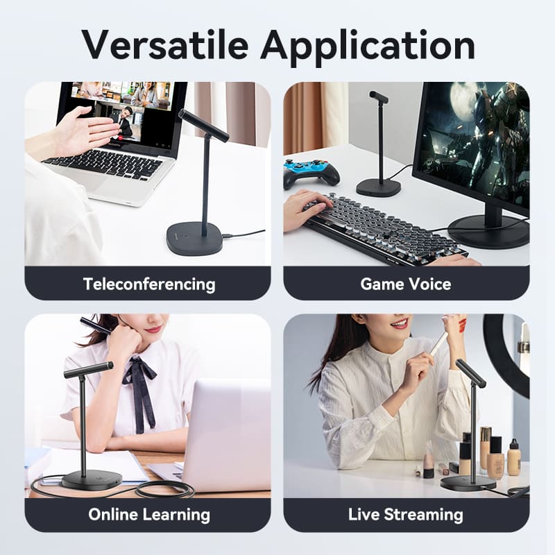 Vention USB Desktop Microphone with Mute Button Black、mySite、fannypackpong