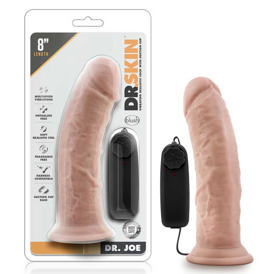 Dr. Skin Thick 8 Inch Dr. Joe Vibrating Suction Anal Dildo by Blush Novelties、mySite、bottomscart