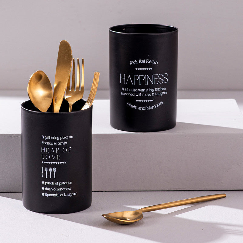 Stainless Steel Cutlery Organizer | Black | Set of 2、mySite、camillekostekn