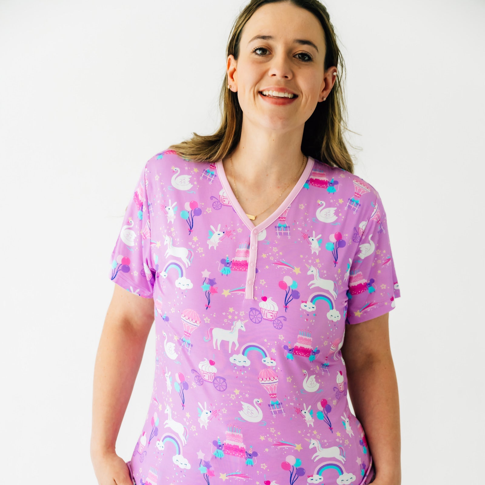 Magical Birthday Women's Short Sleeve Pajama Top、mySite、g9winljtr