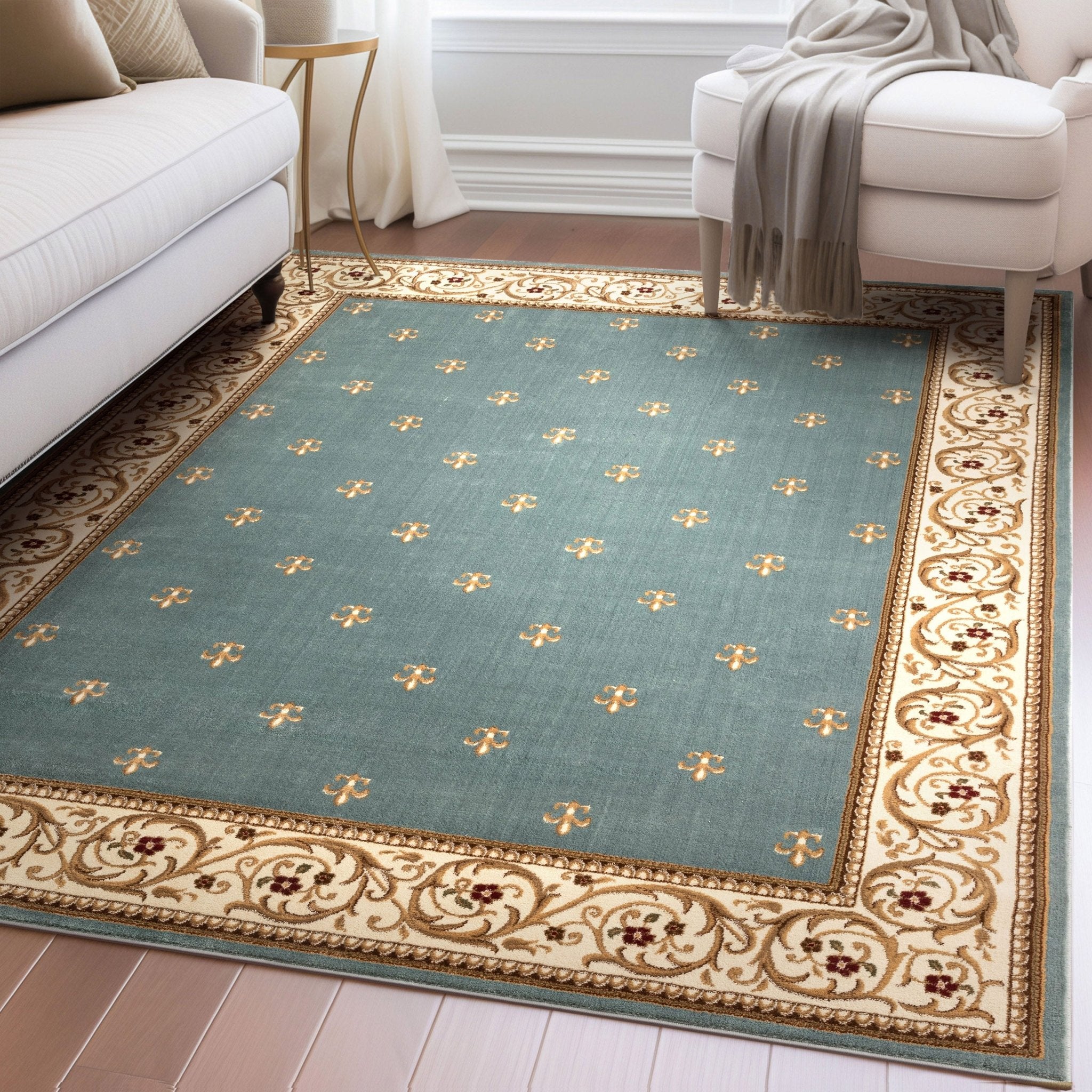 Fleur de Lis Elegance Easy to Clean Rug、mySite、gigharbornorthrealestate