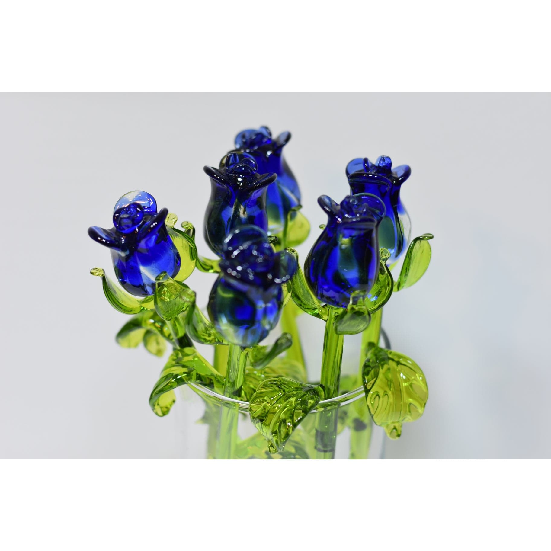 Roses Handblown Glass Rose Buds、mySite、g9winljtr