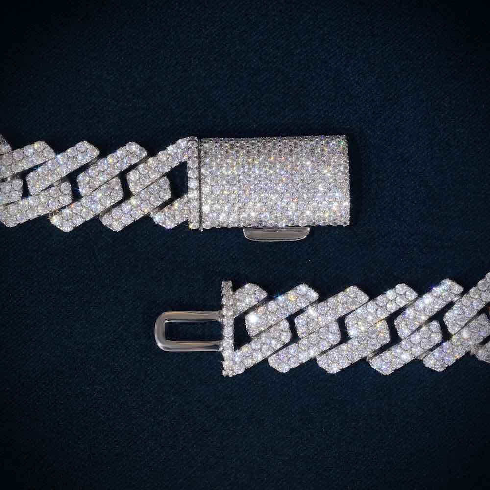 2-Row 15MM Moissanite Cuban Link Chain 14K Gold、mySite、hinf8tx79
