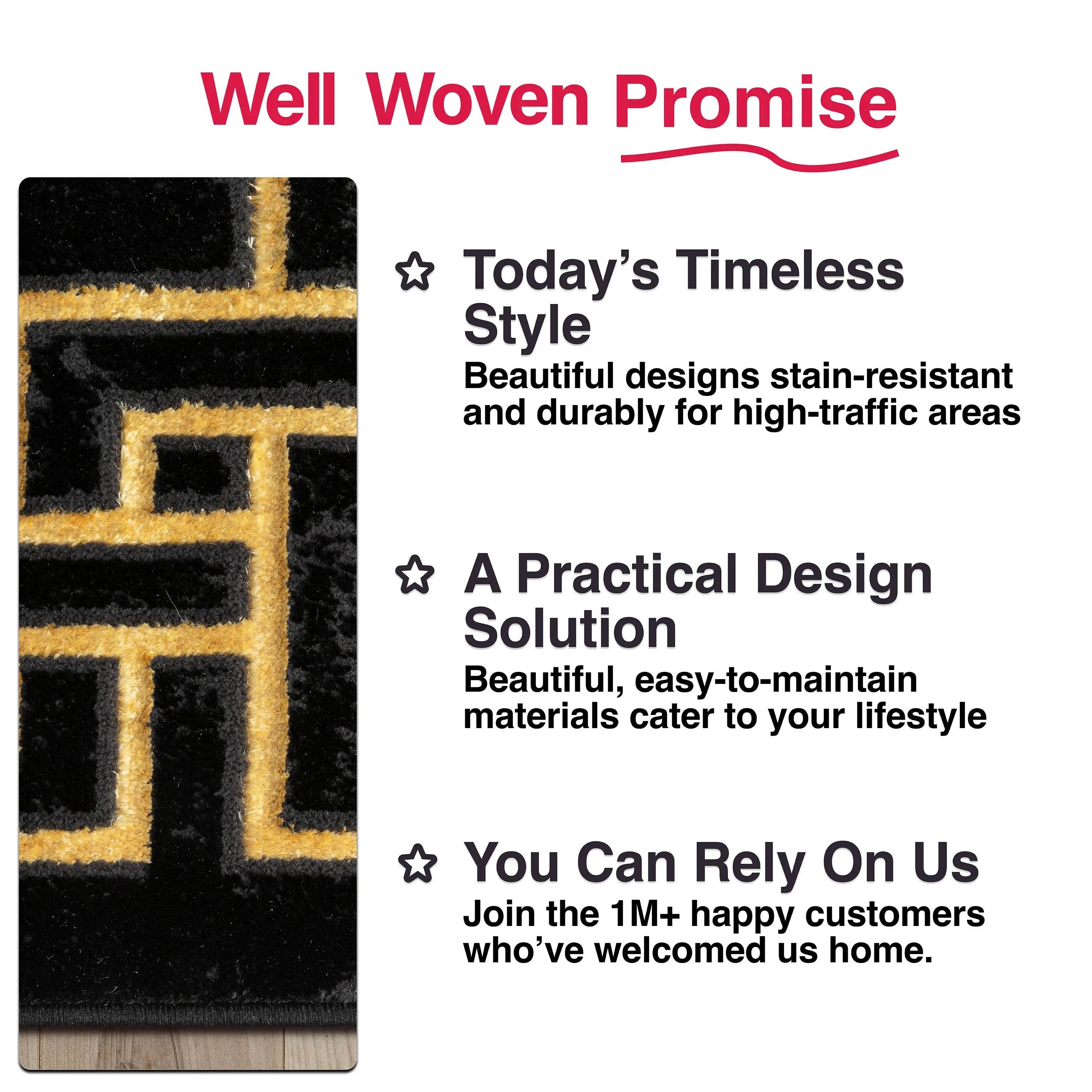 Huntington Retro Marble Border Glam Rug、mySite、gigharbornorthrealestate