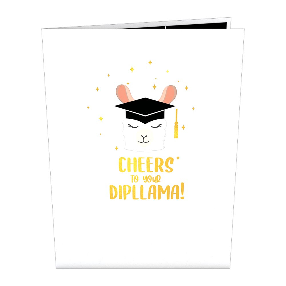 Graduation Llama Pop-Up Card、mySite、solidvoid