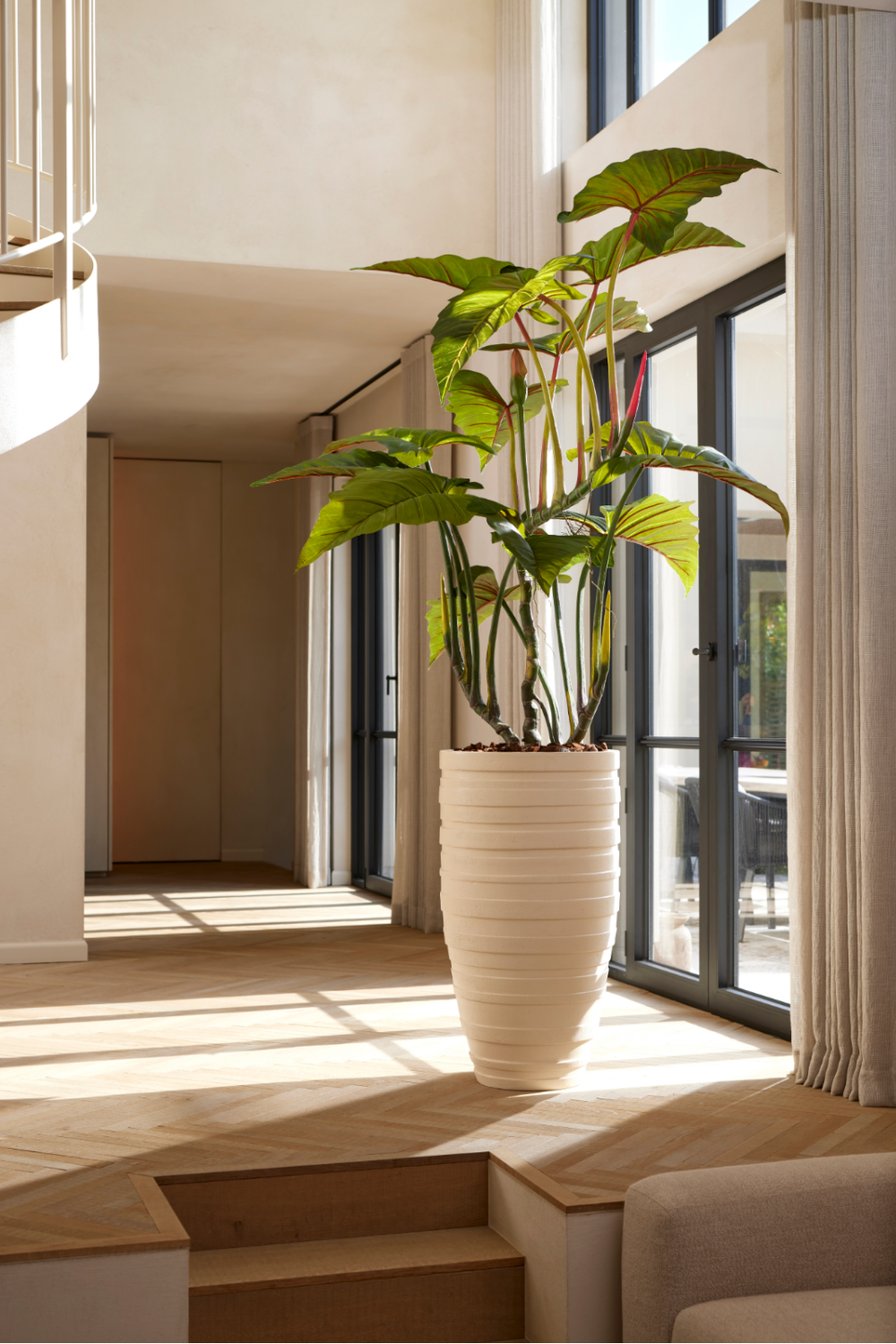 Artificial Elephant Ears Plant Set (2) | Emerald Colocasia On Trunk、mySite、neckold