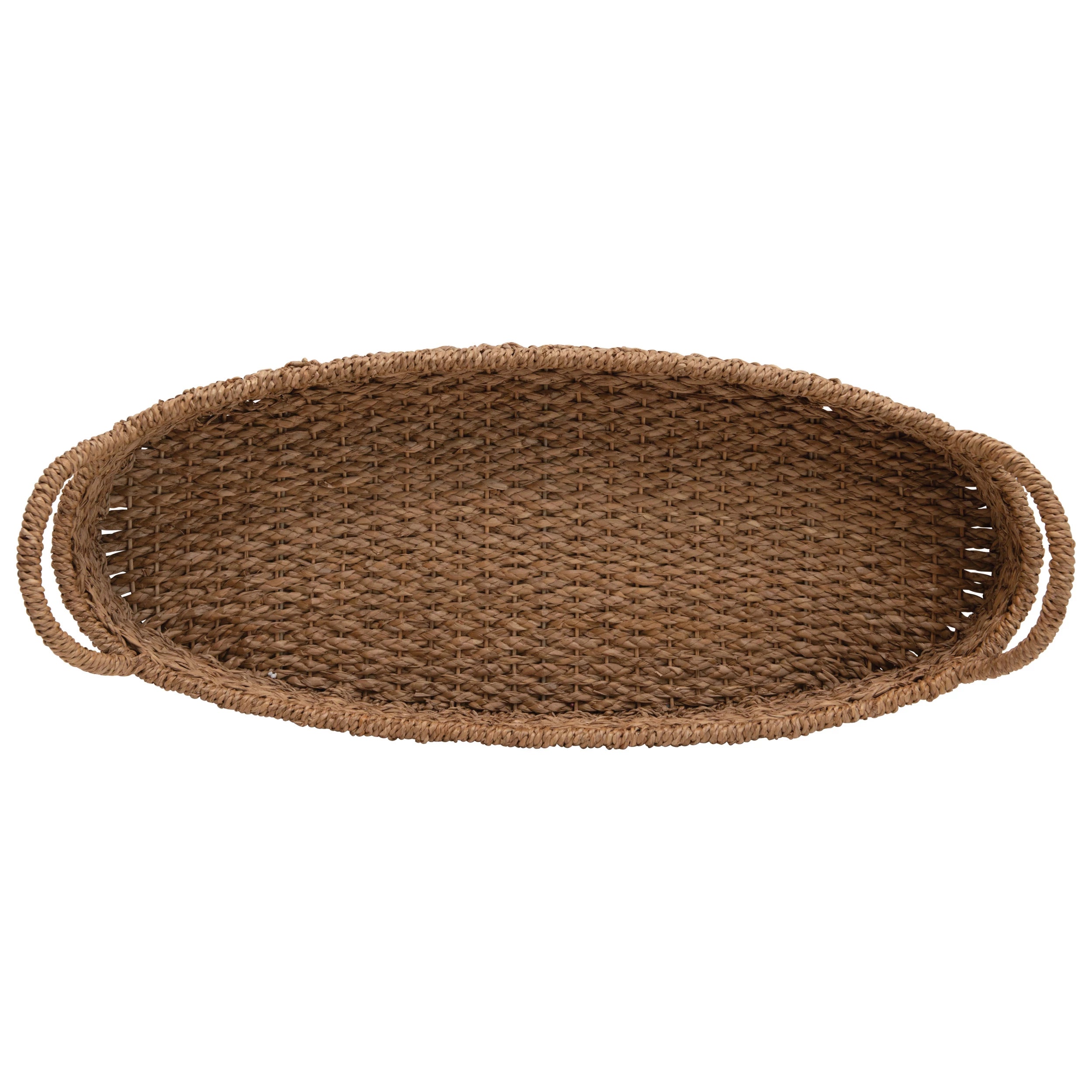  Decorative Woven Seagrass Tray with Handles、mySite、elrpsem3k