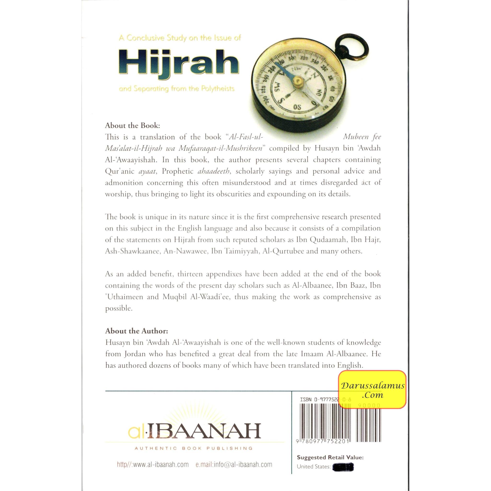 A Conclusive Study on the Issue of Hijrah and Separating from the Polytheists By Husayn bin 'Awdah Al-'Awaayishah、mySite、topwebapps