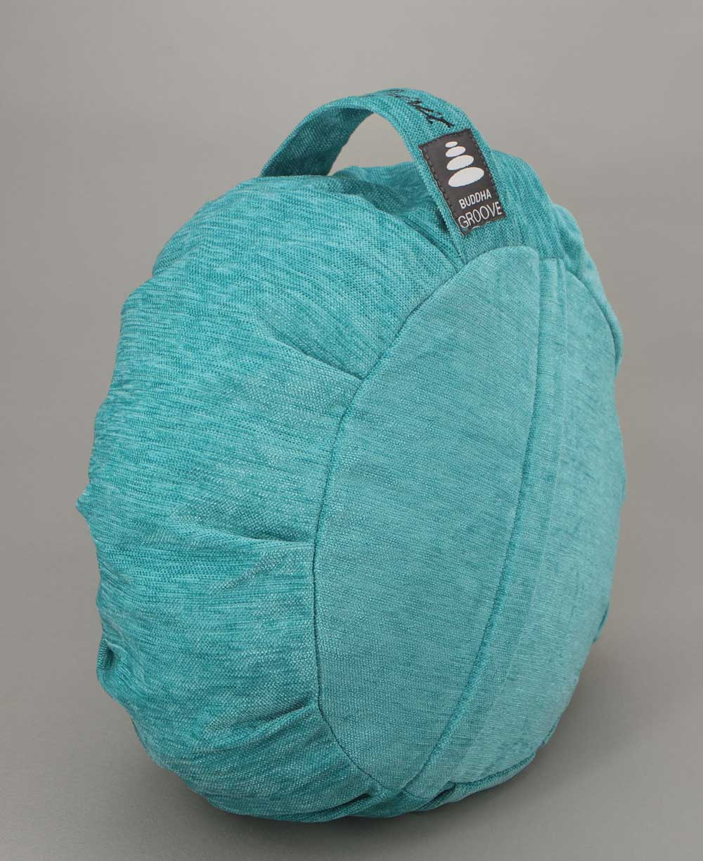 Just Breathe Turquoise Chenille Meditation Zafu Cushion, Buckwheat Insert、mySite、topwebapps