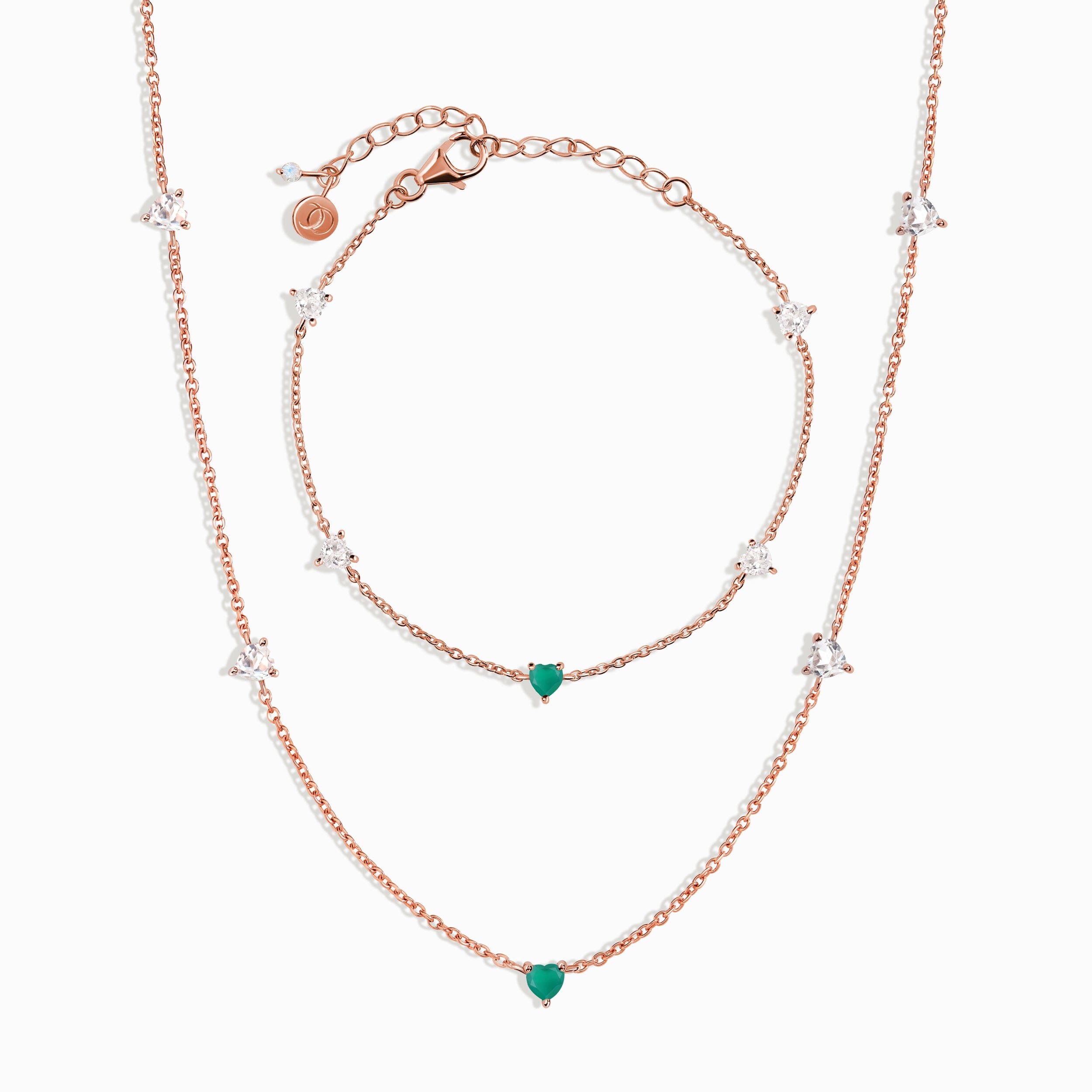 Green Onyx Never Without My Gem Necklace & Bracelet - May Birthstone、mySite、hinf8tx79