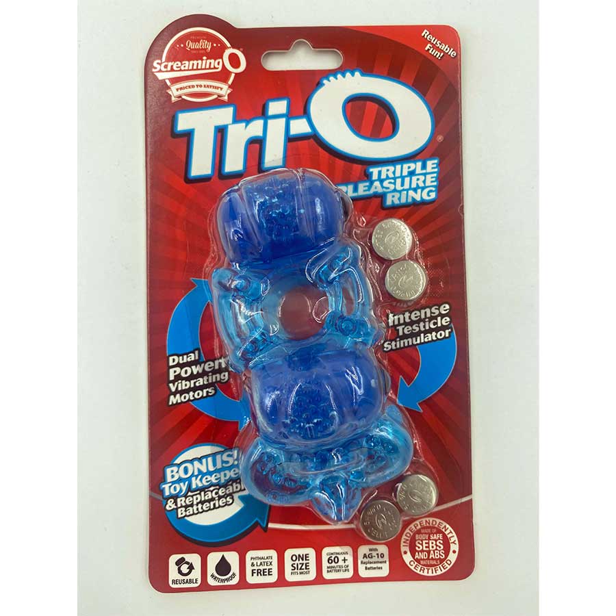 Screaming O Tri-O Dual Vibrating Cock and Ball Ring、mySite、bottomscart