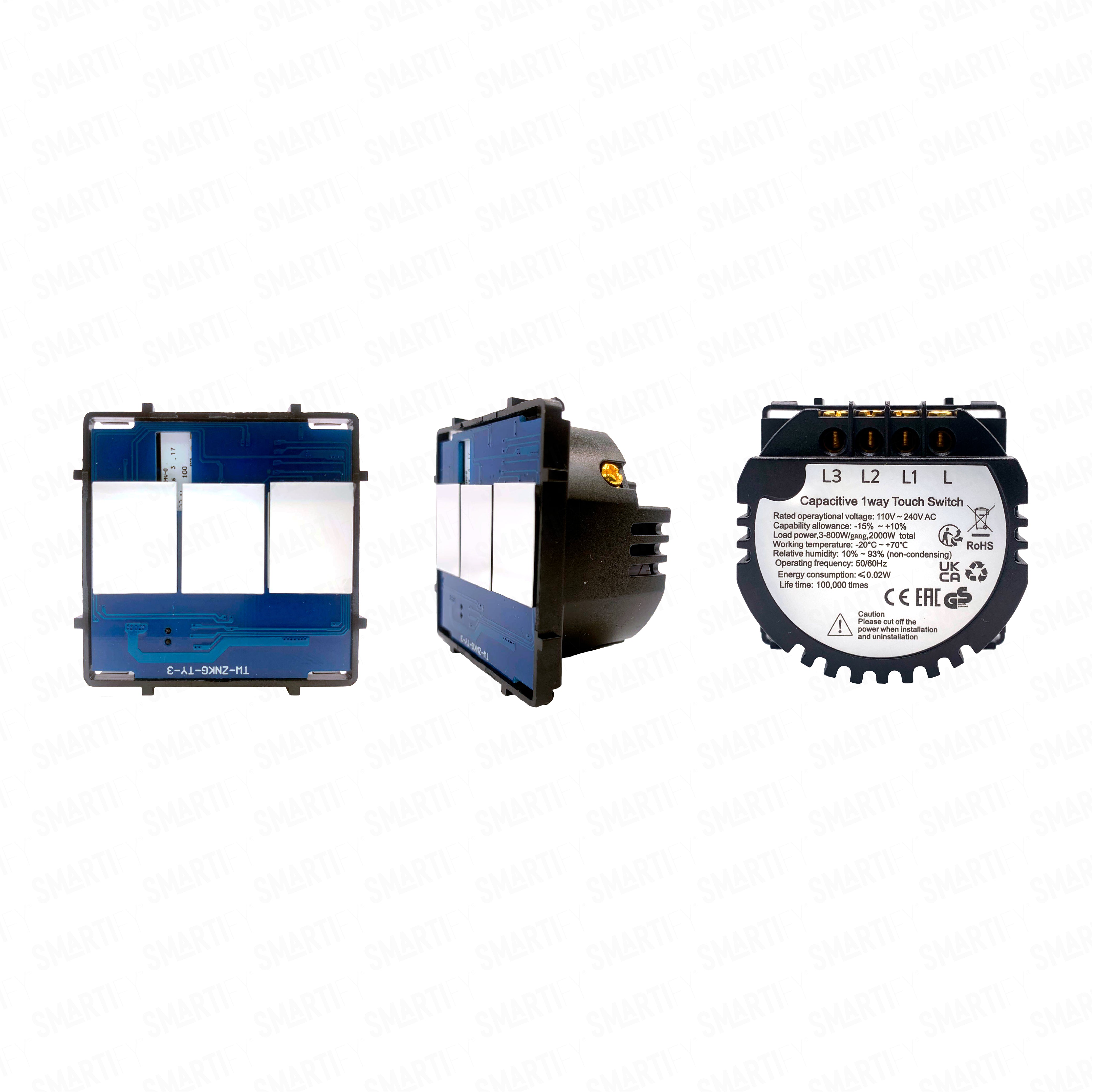 Smartify vPRO Módulo de 3 canais (com neutro) - SYPM03NO、mySite、fannypackpong