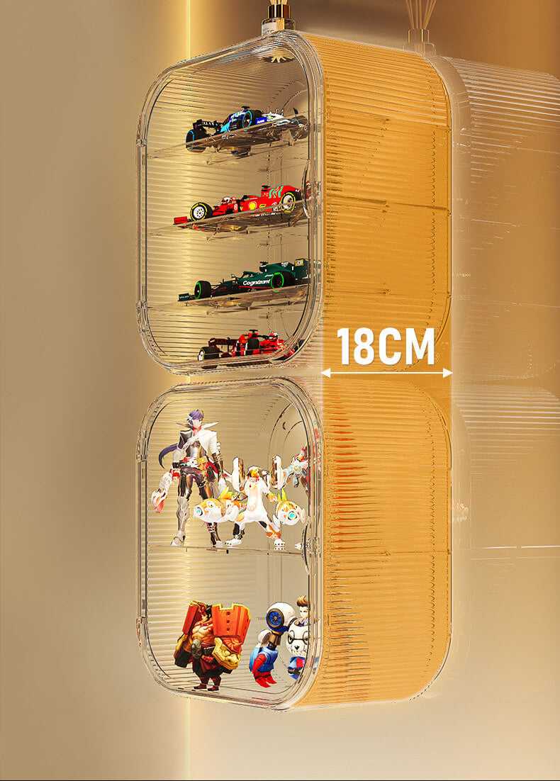  High-Definition Display Cabinet – Wall-Mount & Tabletop Use No-Drill Installation, Transparent Storage for Pop Mart Figures, Dolls, and Collectibles、mySite、greenlandpopulation