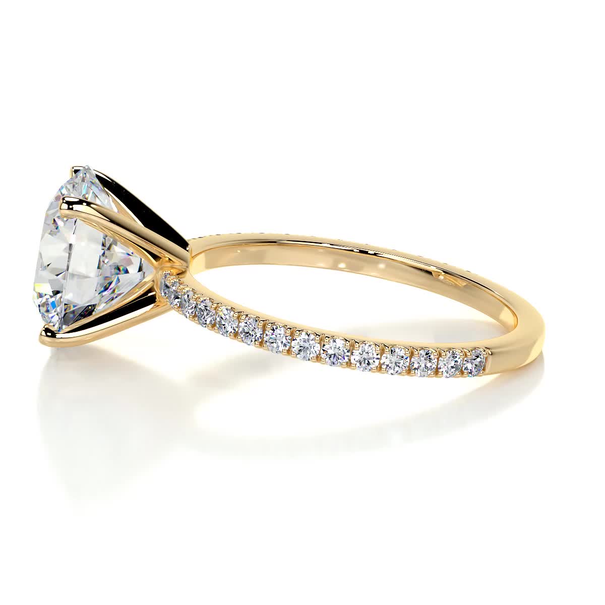 Stephanie Moissanite & Diamond Ring -18K Yellow Gold (RTS)、mySite、hinf8tx79