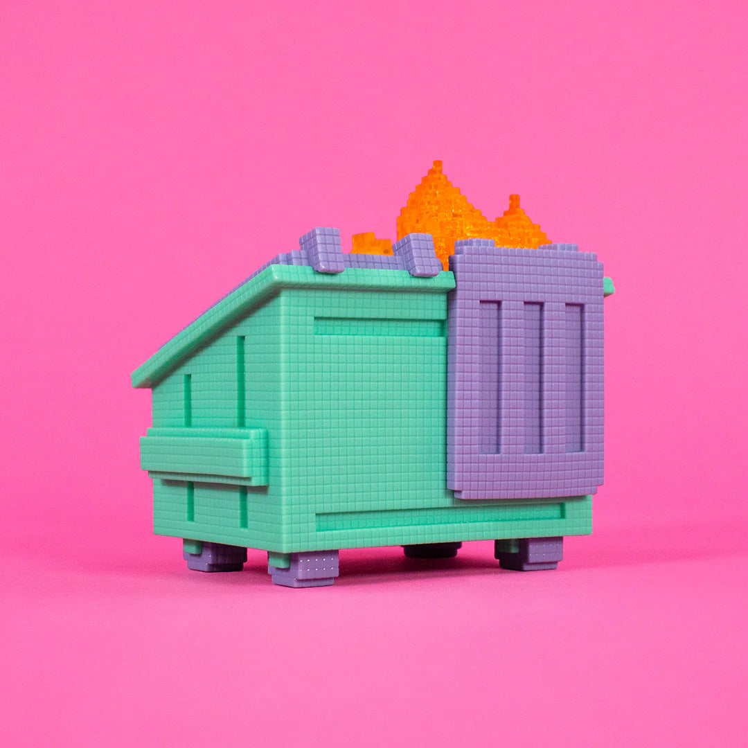  8-Bit Dumpster Fire Vinyl Figure、mySite、greenlandpopulation