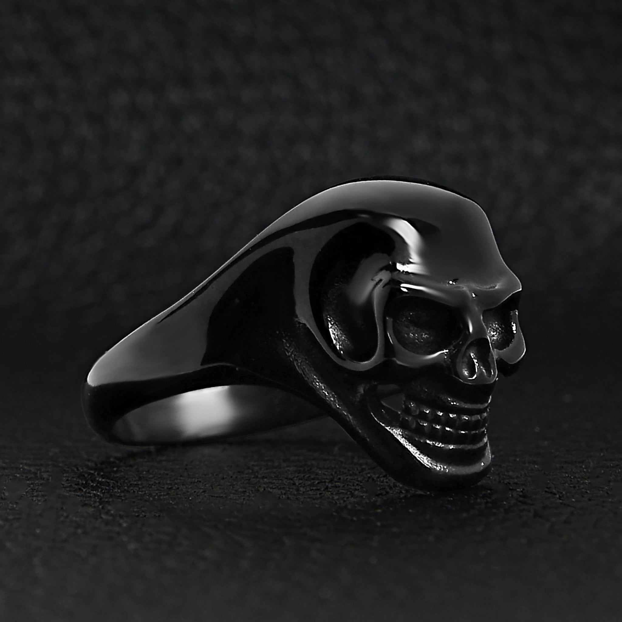 Stainless Steel Black Skull Ring / SCR4053、mySite、dreamappss