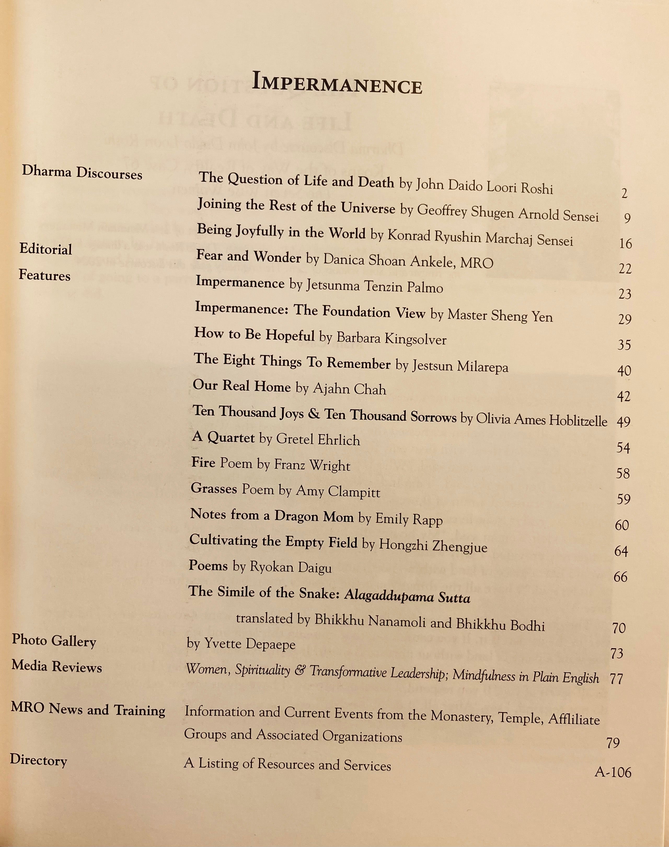 Impermanence - Mountain Record, Vol. 30.3, Spring 2012、mySite、topwebapps