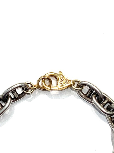 Erin Steele Jewelry Thick Mariner Chain Bracelet w/ Diamond Clasp、mySite、noshort