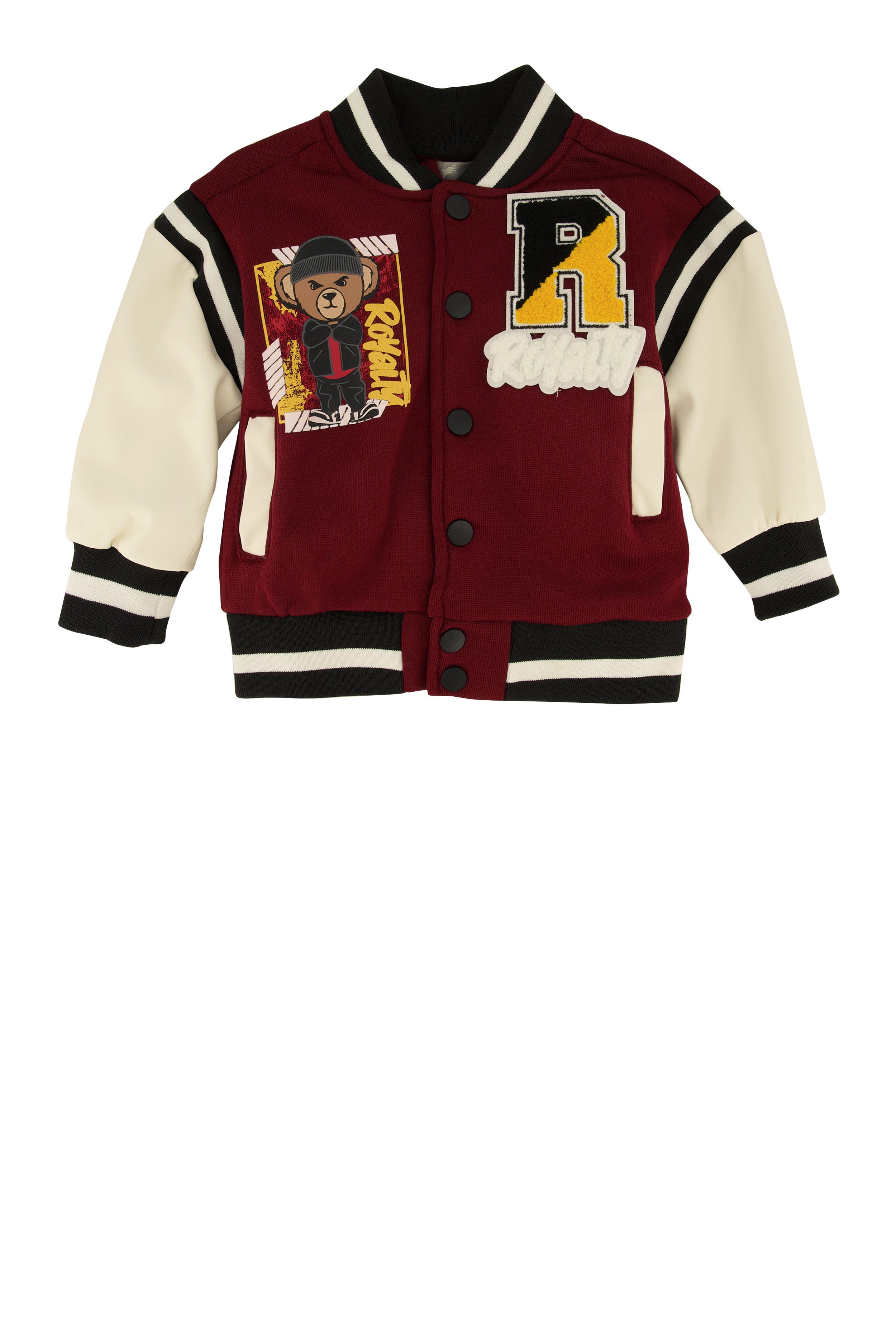 Baby Boys 12-24M Royalty Chenille Patch Graphic Varsity Jacket、mySite、camillekostekn
