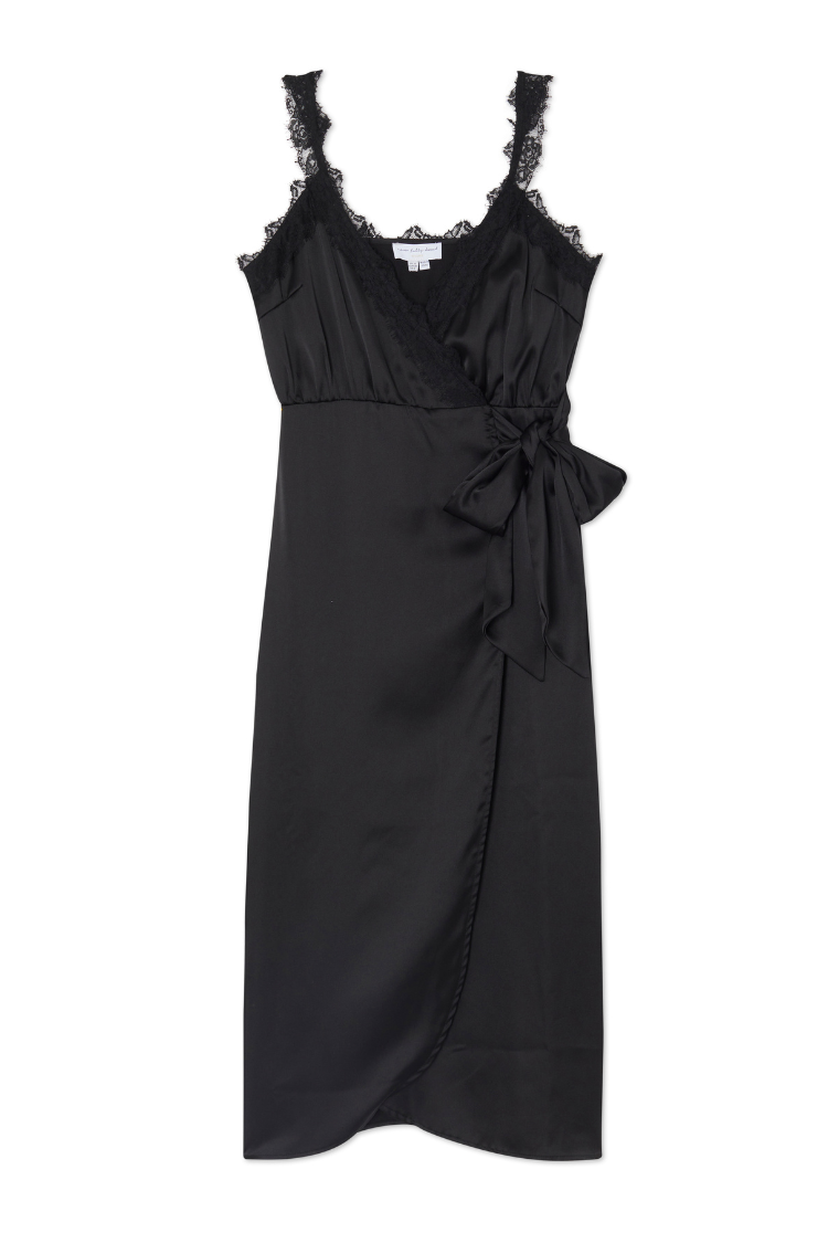 Black Meela Lace Trim Dress、mySite、solidvoid