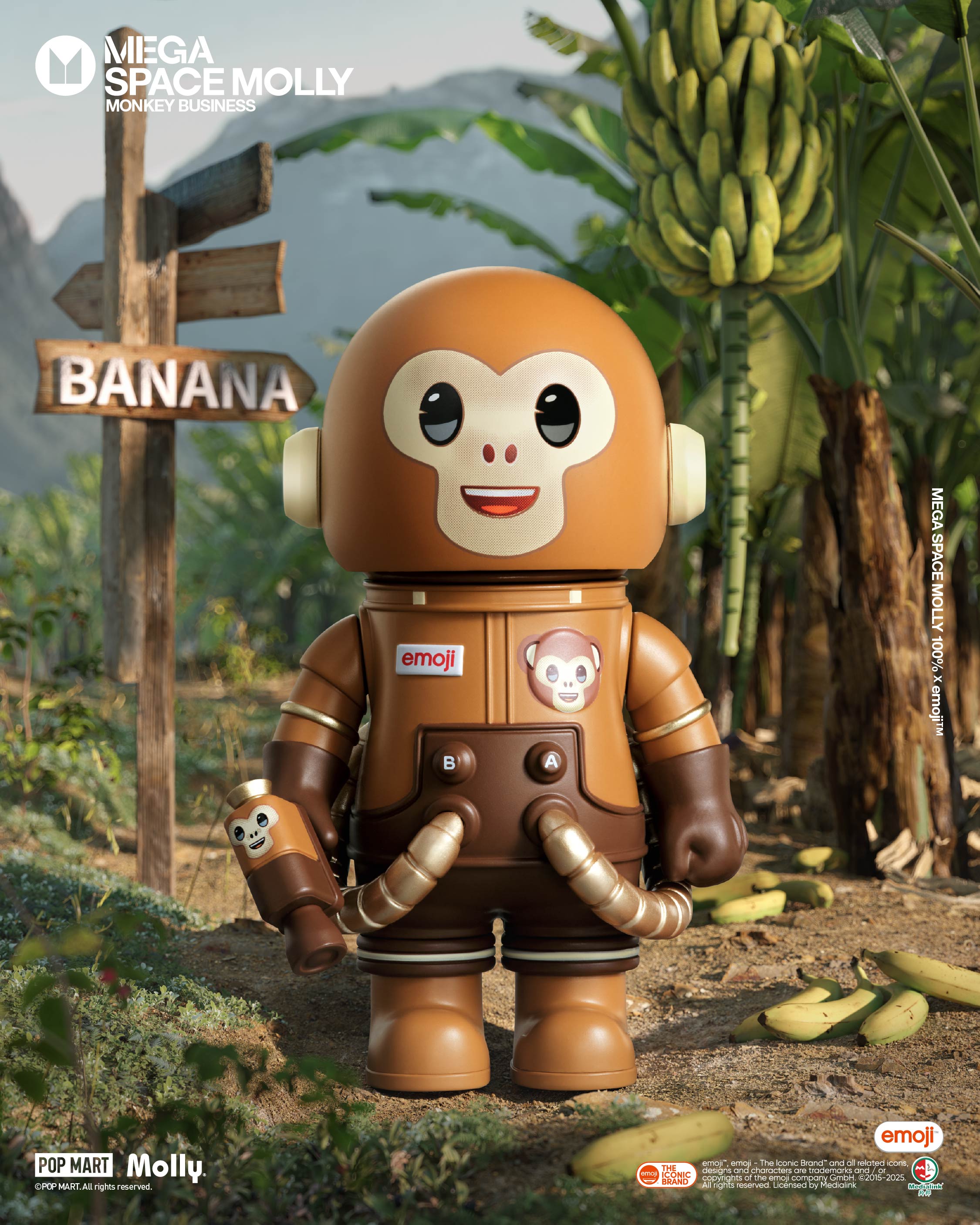  POP MART MEGA SPACE MOLLY 100% × emoji™ Series、mySite、greenlandpopulation