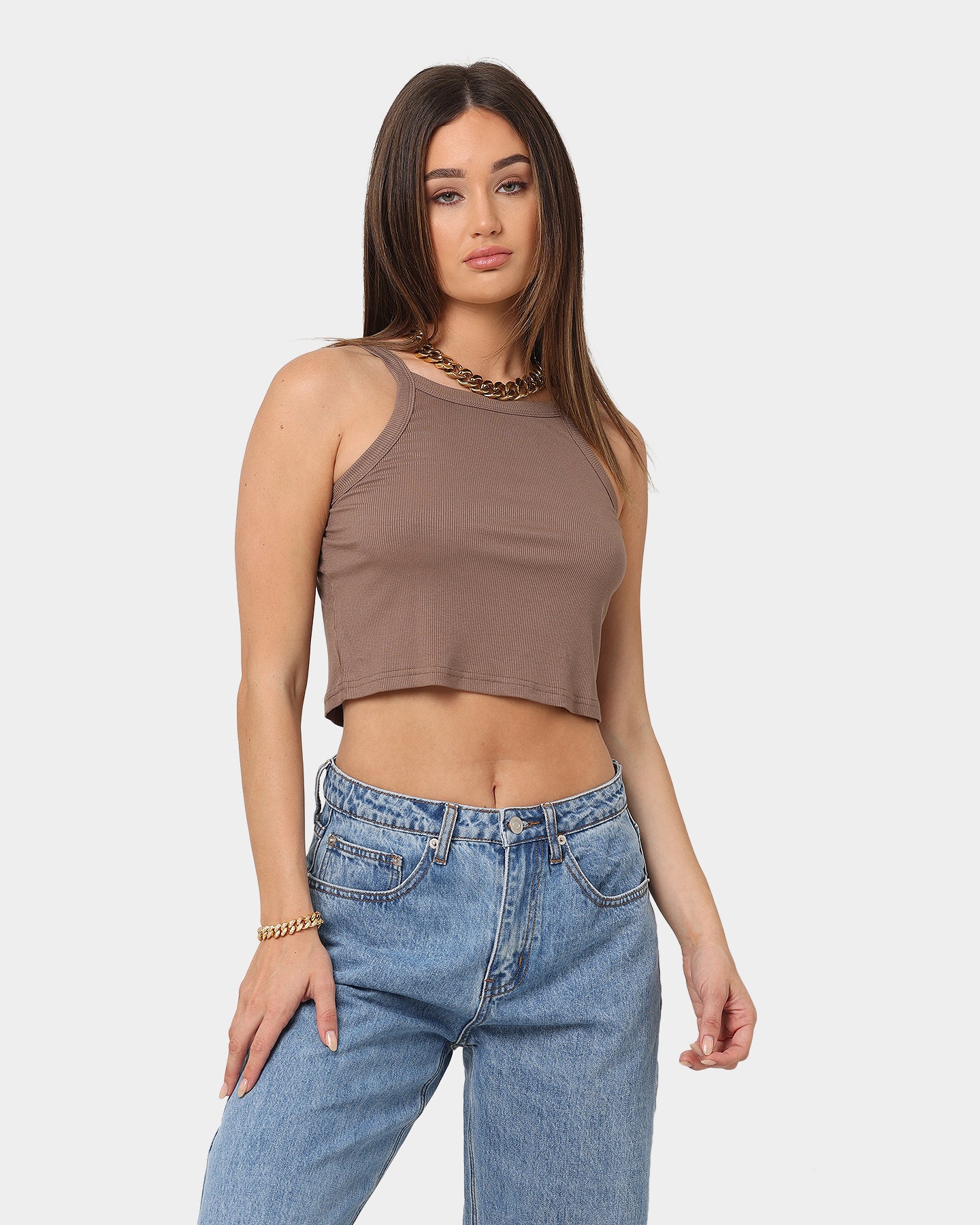 XXIII Women's Aliana Crop Singlet Burnt Sugar、mySite、zt4zffjzw