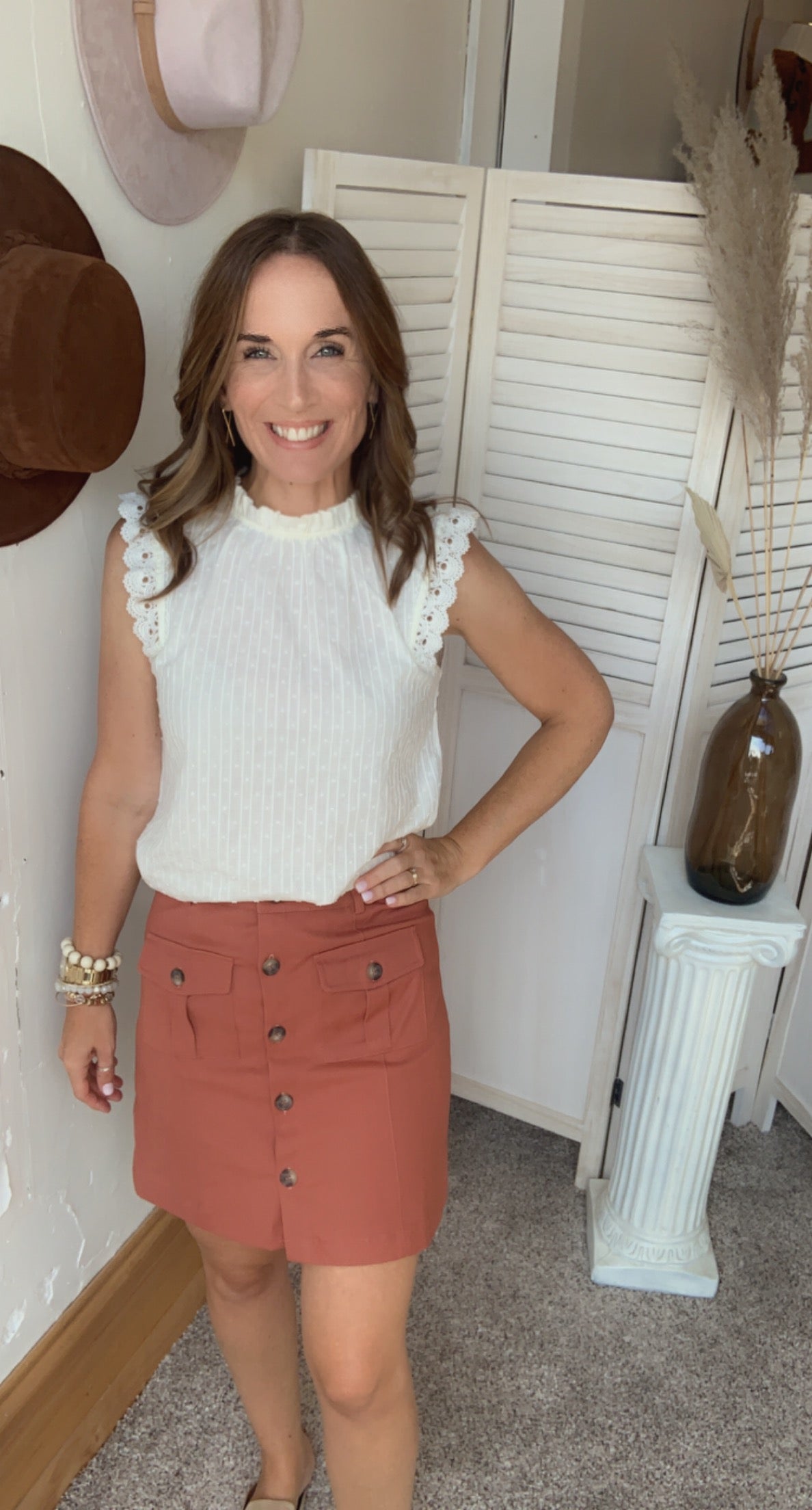 Maddie Pocket Button Skirt、mySite、garagedoors4me