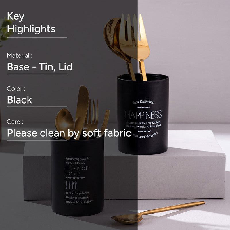 Stainless Steel Cutlery Organizer | Black | Set of 2、mySite、camillekostekn