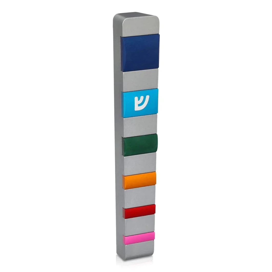 Modern Inlay Rainbow Mezuzah by Akilov、mySite、topwebapps