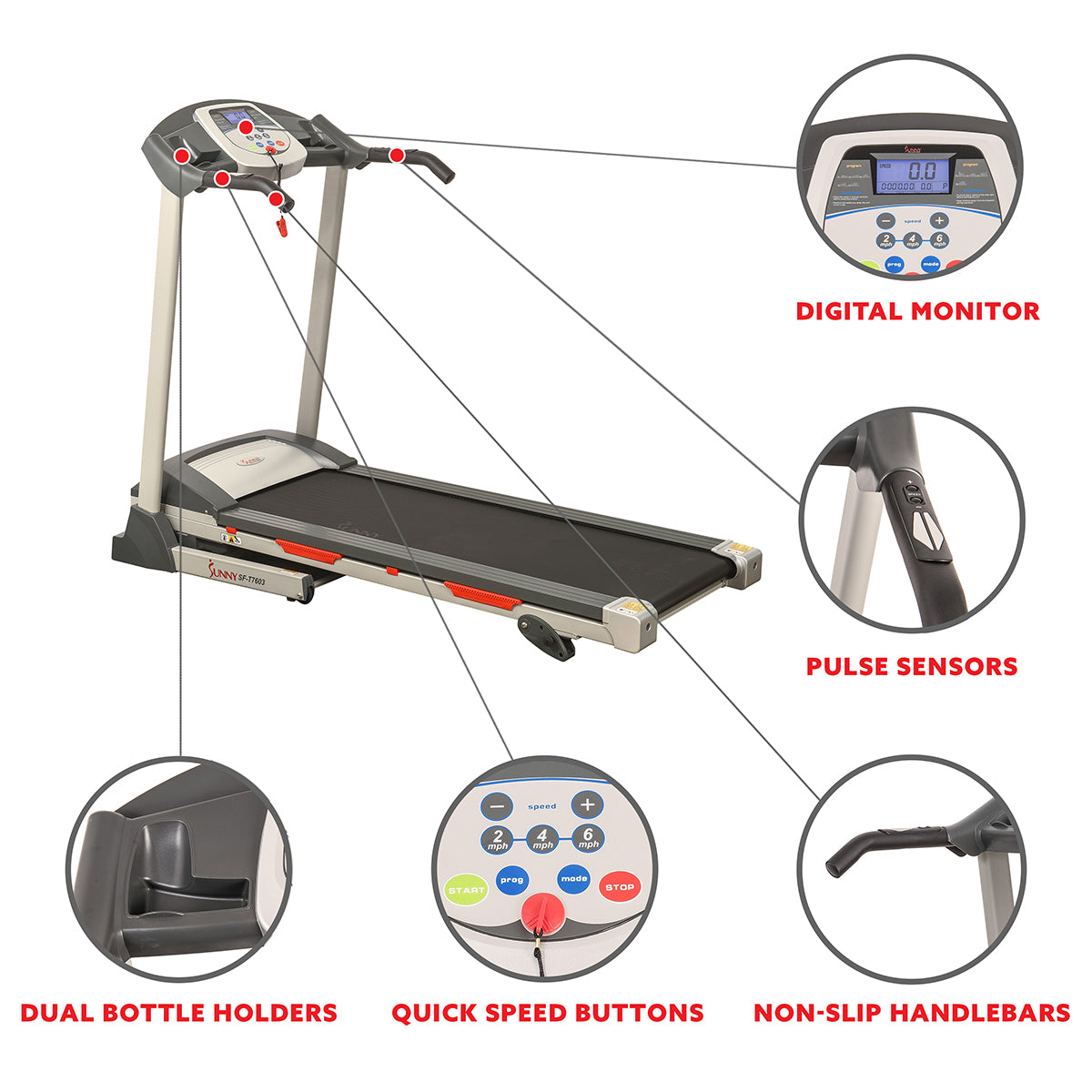  Motorized Treadmill Electronic Running Machine w/ Manual Incline、mySite、ghnorth