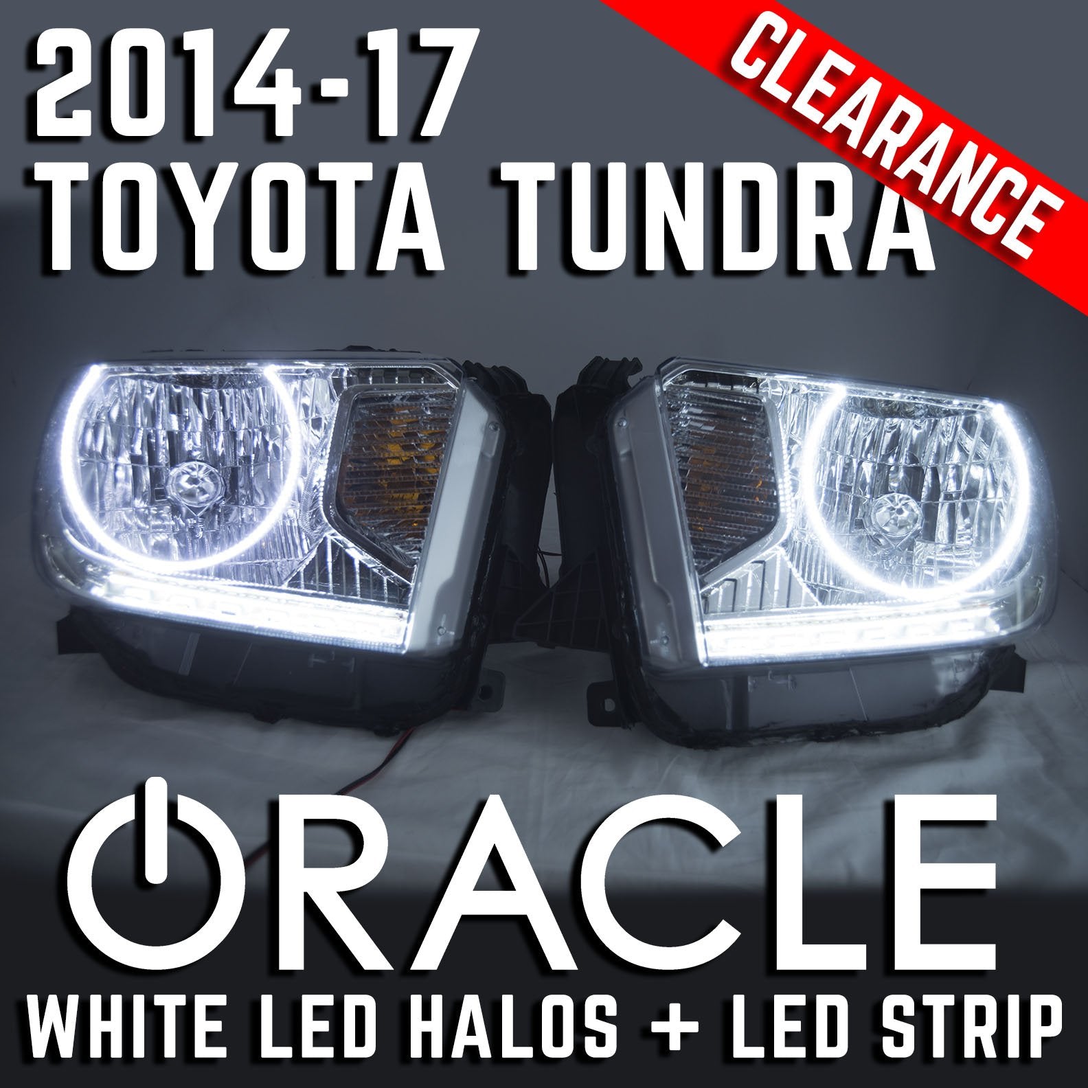 2014-17 Toyota Tundra Headlights - ORACLE White LED Halos + LED Strip Pre-Installed、mySite、nflplayoffbracketp
