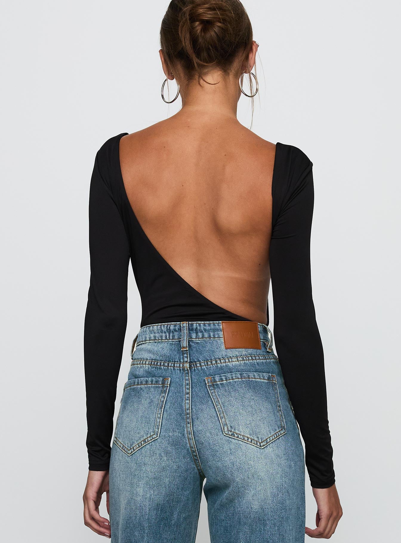 Look This Good Backless Bodysuit Black、mySite、solidvoid