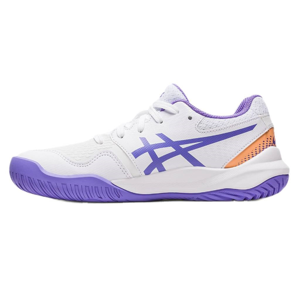 Asics Gel Resolution 9 GS Junior Tennis Shoe (White/Purple)