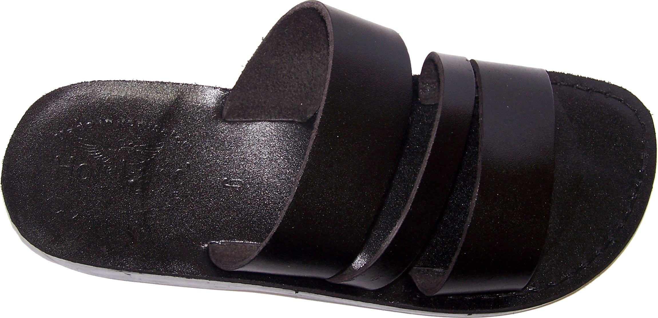 Holy Land Market Men/Women Biblical Jesus Leather Sandals/Slides From Jerusalem (Nazareth Black)、mySite、topwebapps