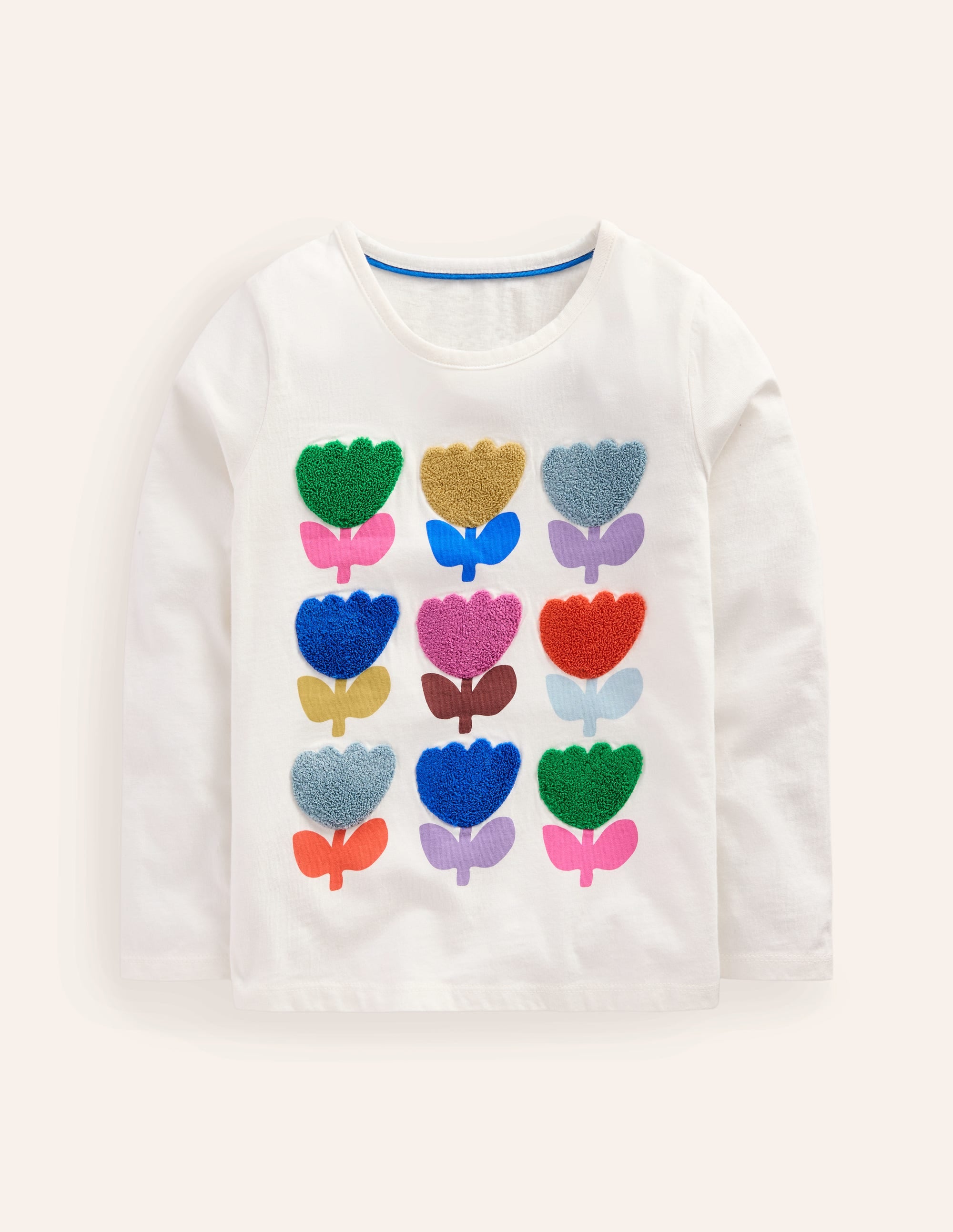  Printed Graphic T-Shirt-Ivory Tulips、mySite、ashleygrahame