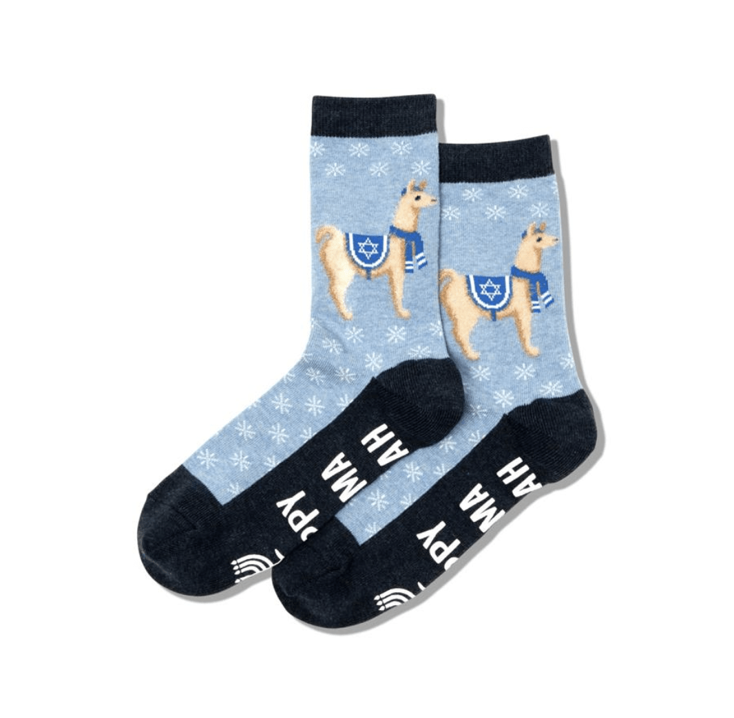 Women's Happy Llamakkah Non Skid Crew Socks、mySite、topwebapps