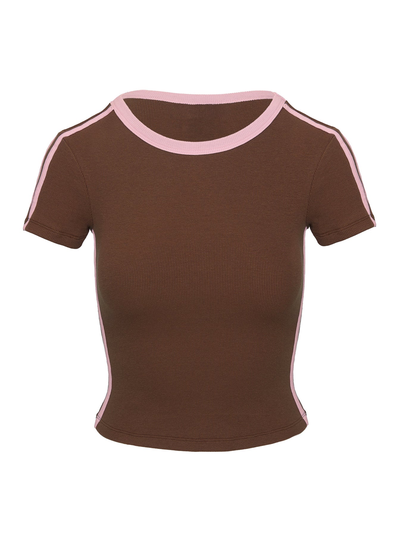 Baseline Scoop Rib Tee Brown / Pink、mySite、solidvoid