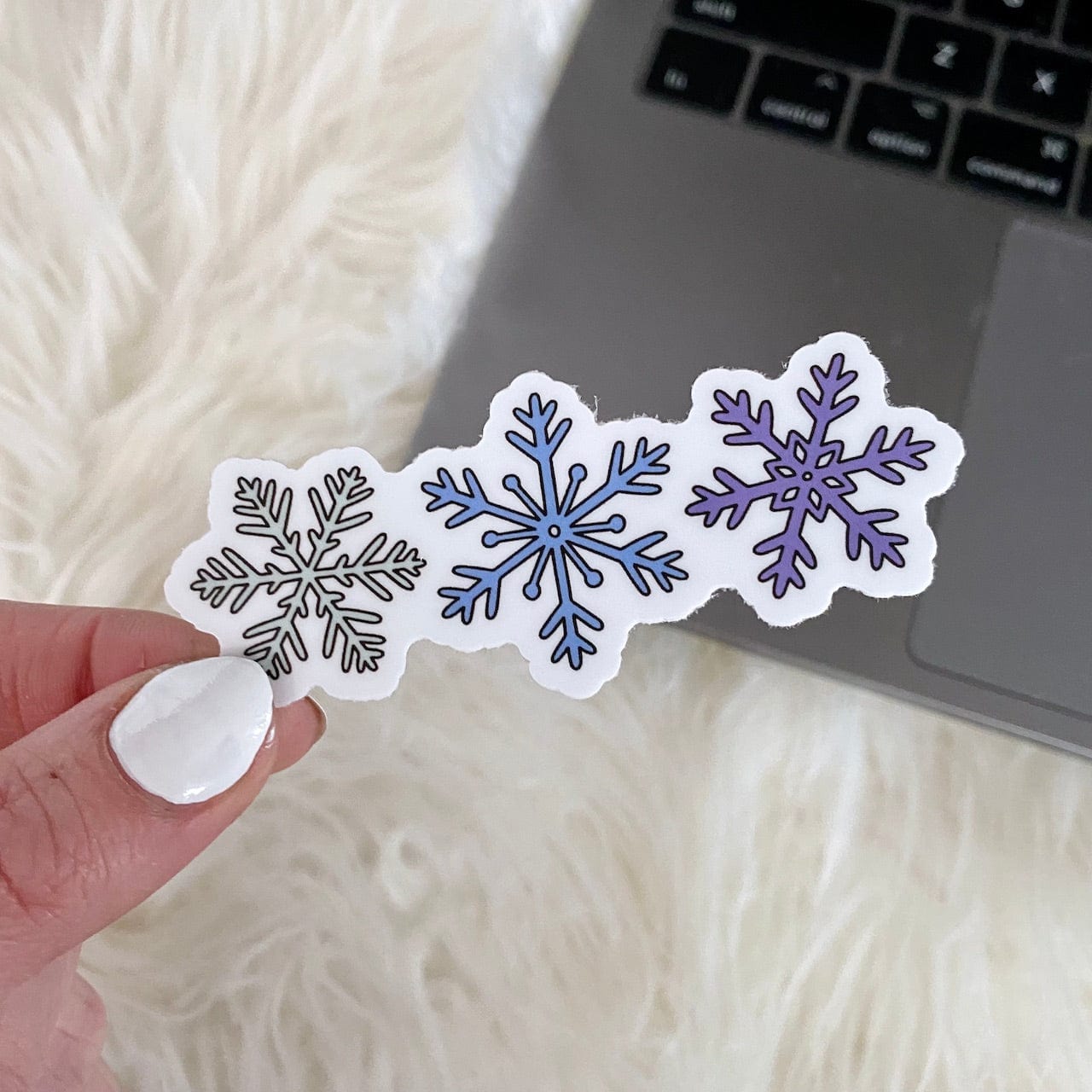  3 Snowflakes Sticker、mySite、elrpsem3k