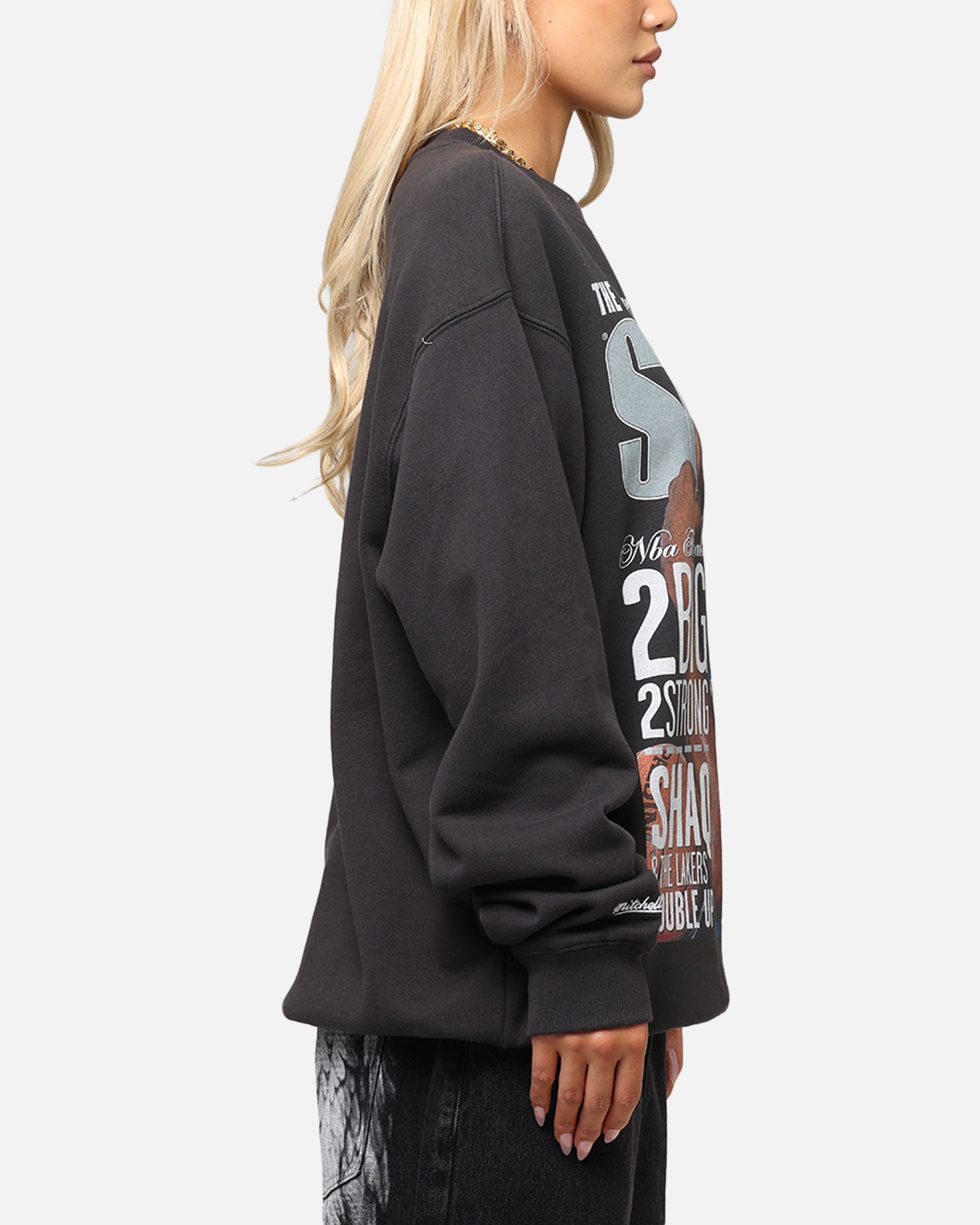 Mitchell & Ness Los Angeles Lakers Shaquille O'Neal Slam Magazine Crewneck Faded Black、mySite、zt4zffjzw