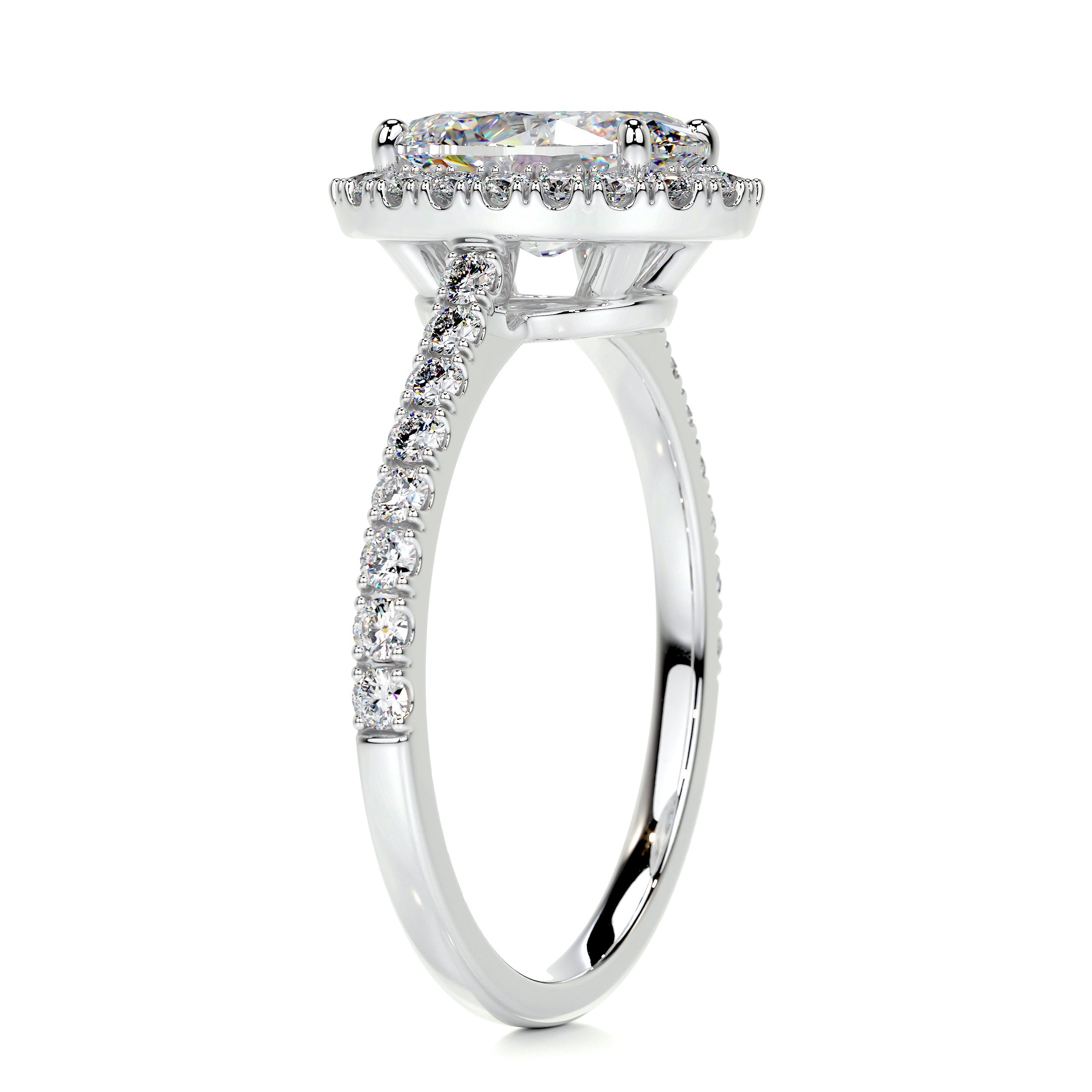 Maria Moissanite & Diamond Ring -14K White Gold (RTS)、mySite、hinf8tx79