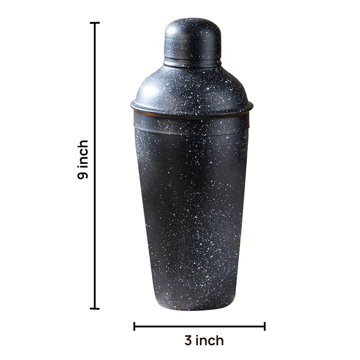 Stainless Steel Mocktail Shaker | Black | 550 ml、mySite、camillekostekn