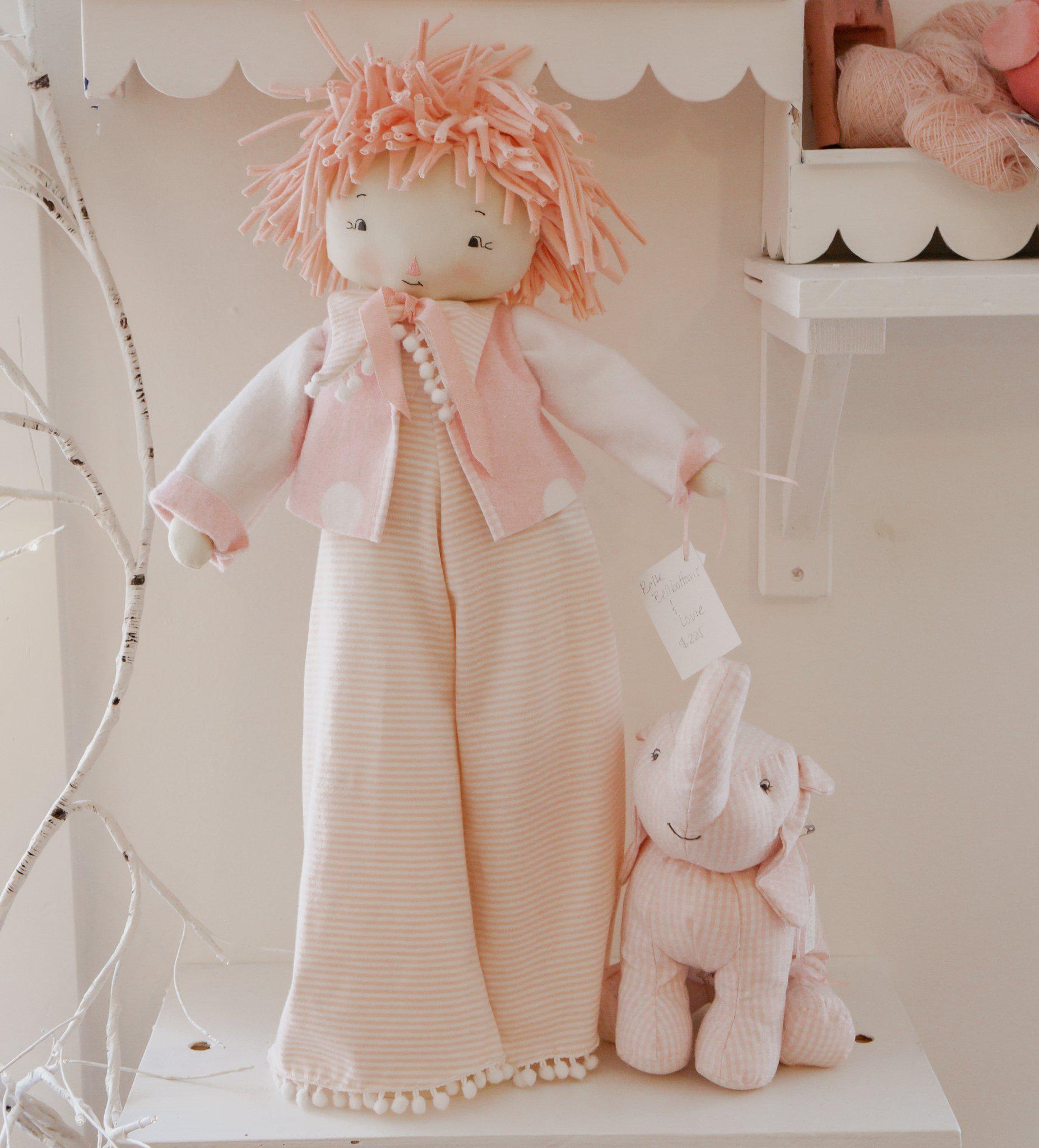 RETIRED - Hutch Studio Original - Belle Bellbottoms Doll & Lovie Set - One of A Kind、mySite、g9winljtr