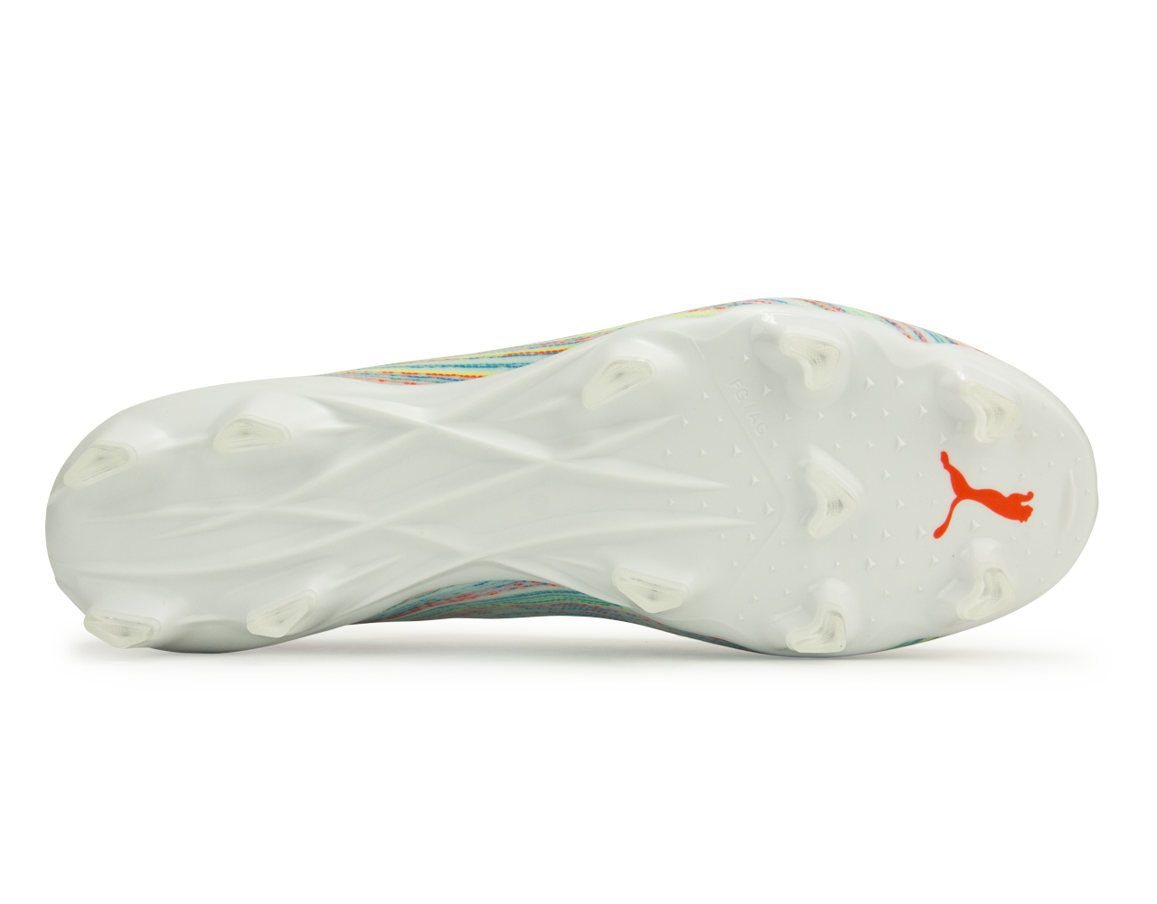 PUMA Men's Ultra 2.2 FG/AG White/Red、mySite、noshort