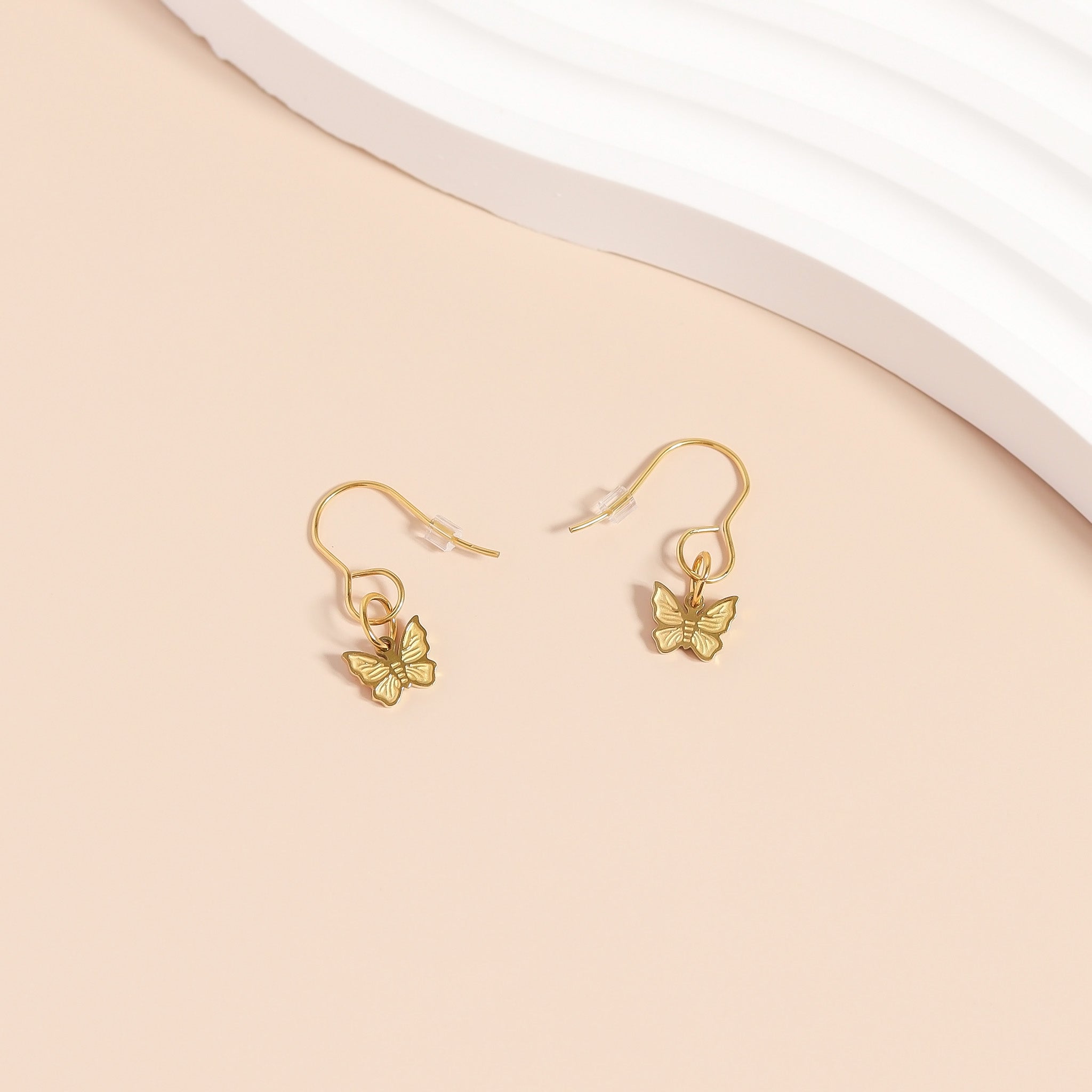 20 Pc 18K Gold PVD Stainless Steel Wire Earring Hooks / ERJ0043、mySite、dreamappss