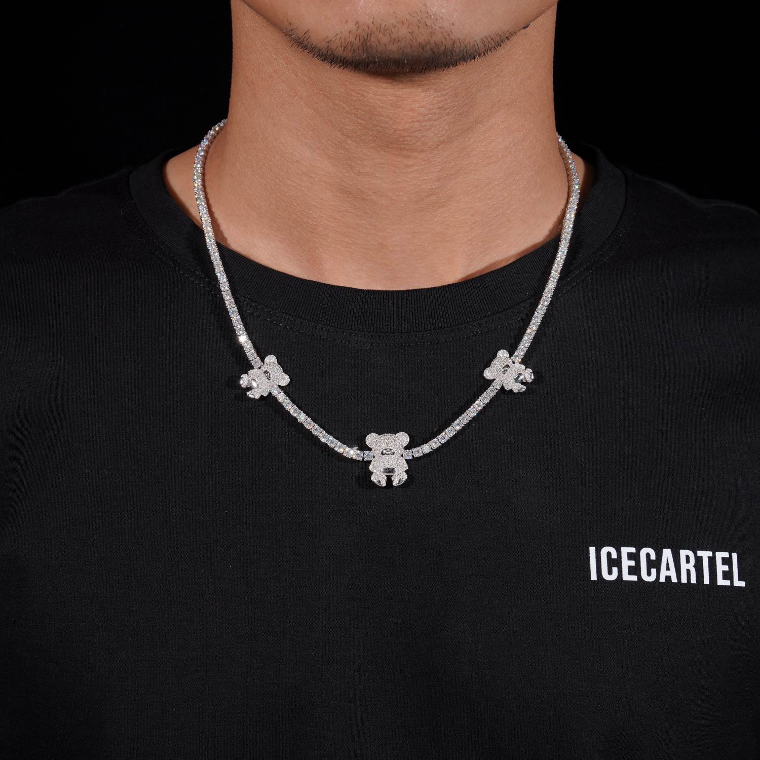 3MM Moissanite Teddy Bear Tennis Necklace 14K、mySite、hinf8tx79