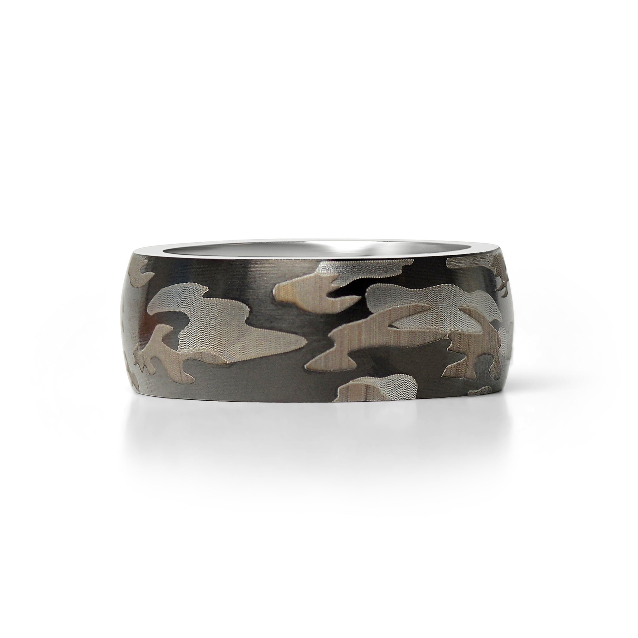 Stainless Steel Camouflage Blank Ring / CFR7017、mySite、dreamappss