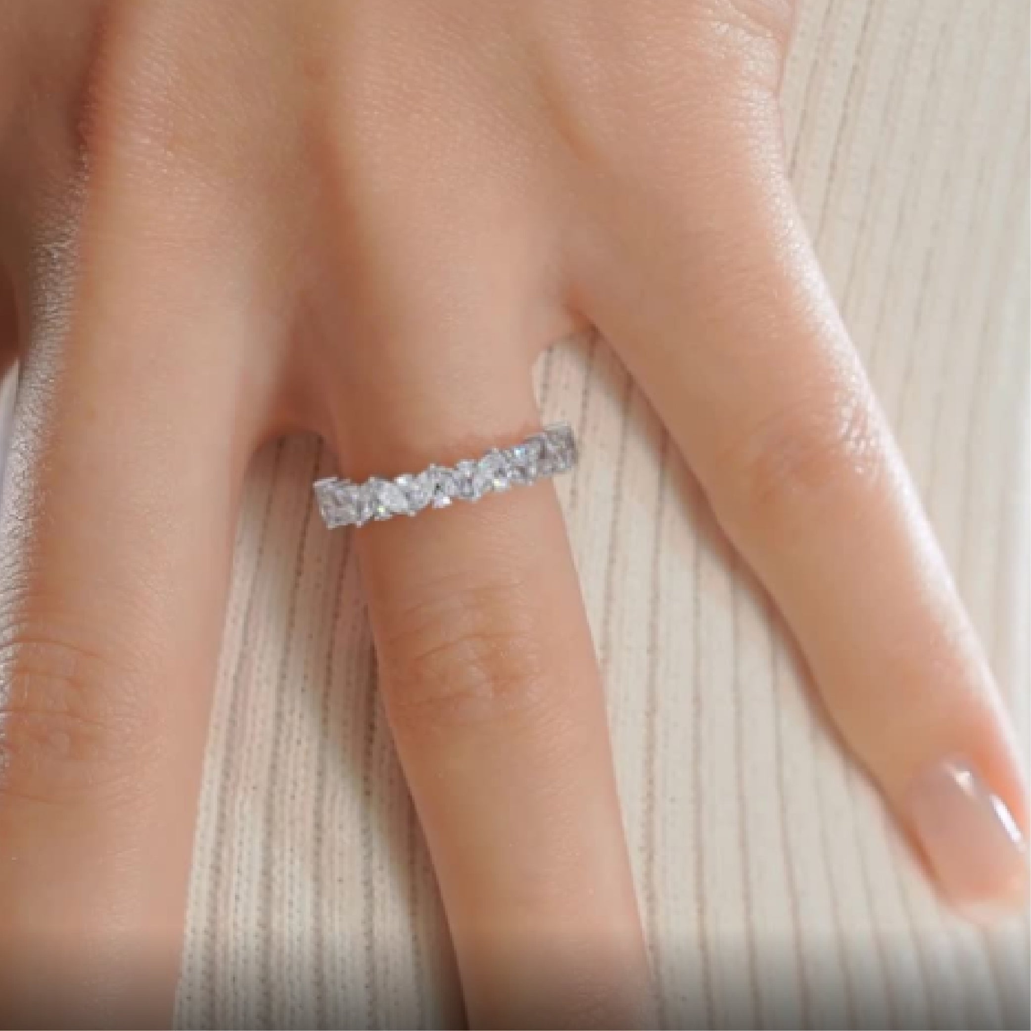 Regina Lab Grown Diamond Wedding Ring (0.85 Carat) -14K White Gold、mySite、hinf8tx79